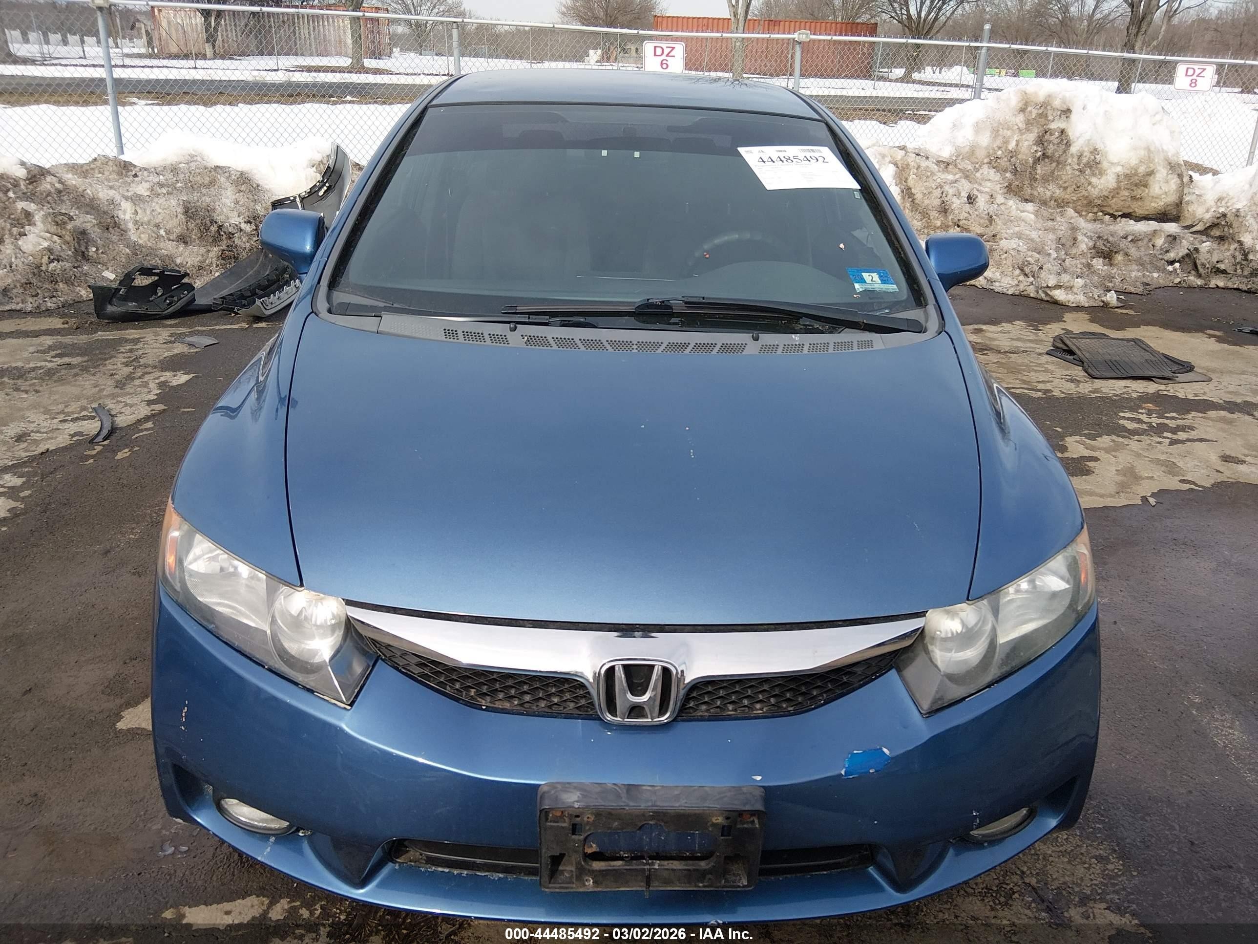 2007 Honda Civic Lx Blue vin: 1HGFA16577L035239