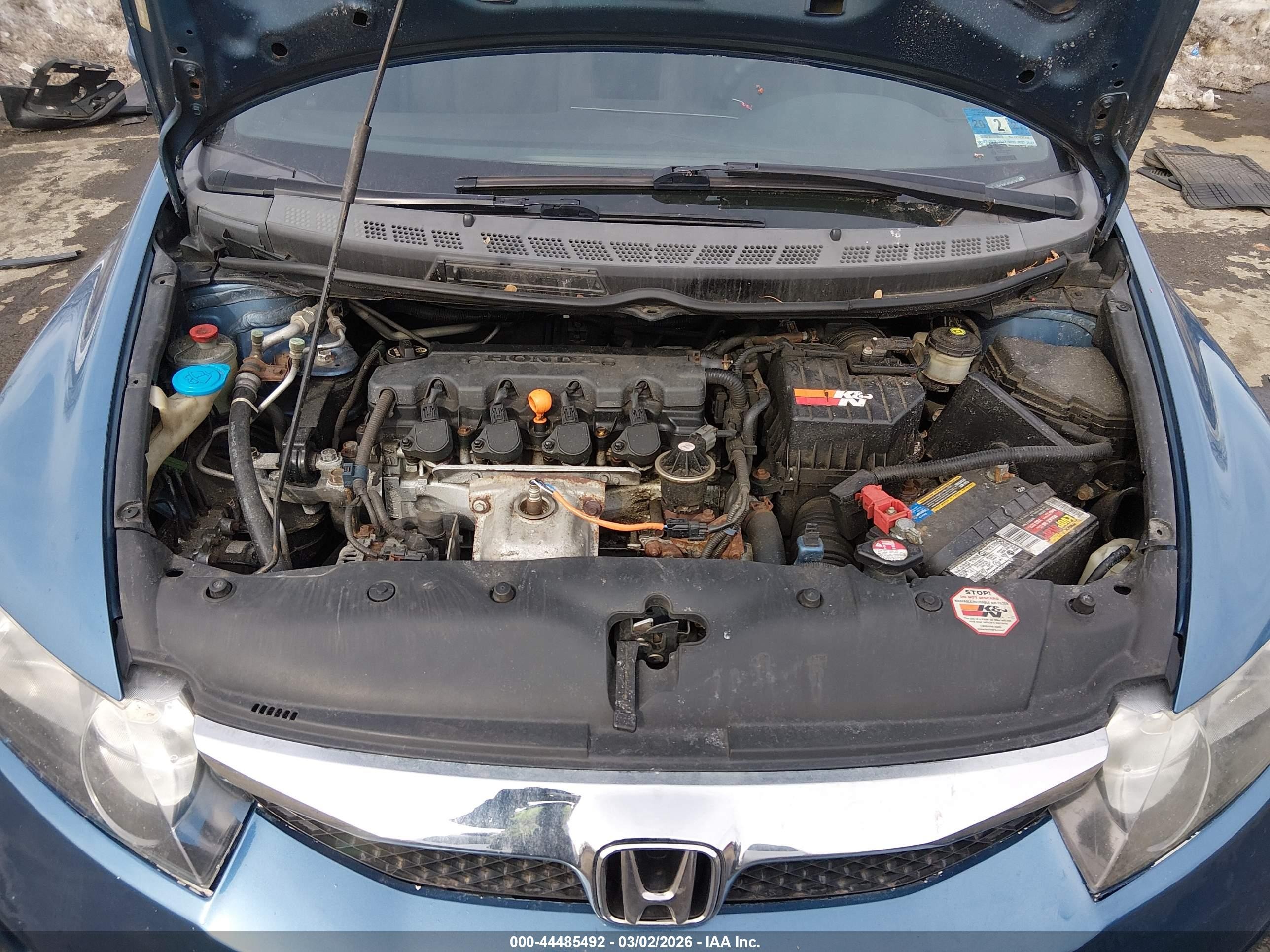 2007 Honda Civic Lx Blue vin: 1HGFA16577L035239