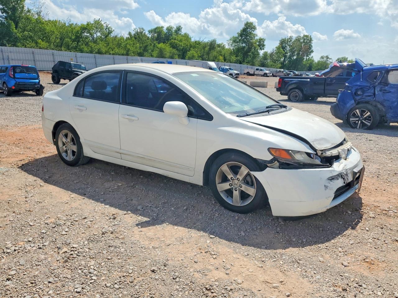 2007 Honda Civic Lx White vin: 1HGFA16577L062862