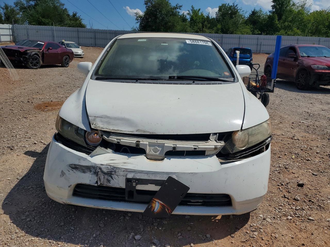 2007 Honda Civic Lx White vin: 1HGFA16577L062862