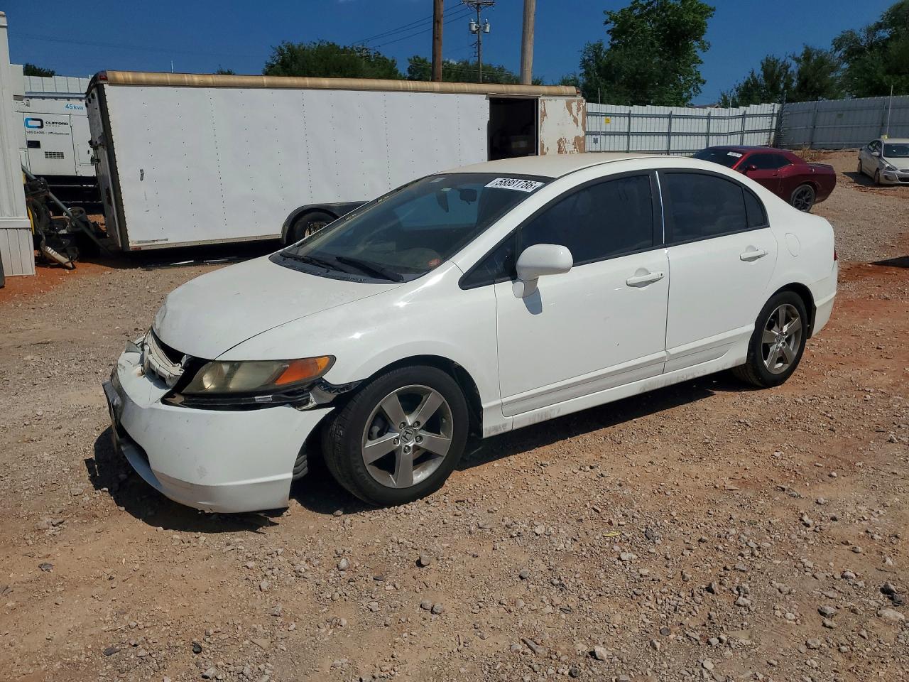 2007 Honda Civic Lx White vin: 1HGFA16577L062862