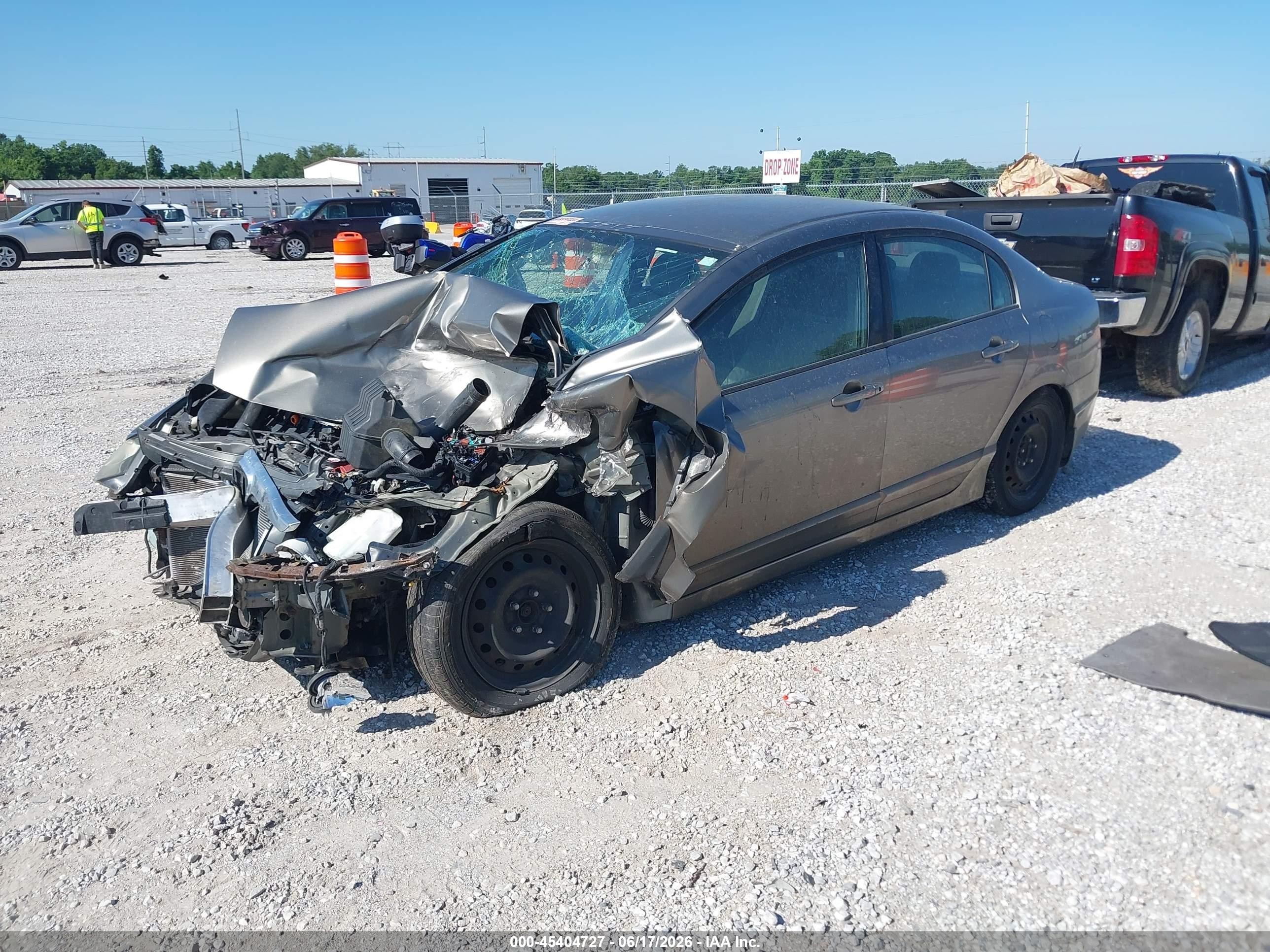 2007 Honda Civic Lx Gray vin: 1HGFA16577L065227