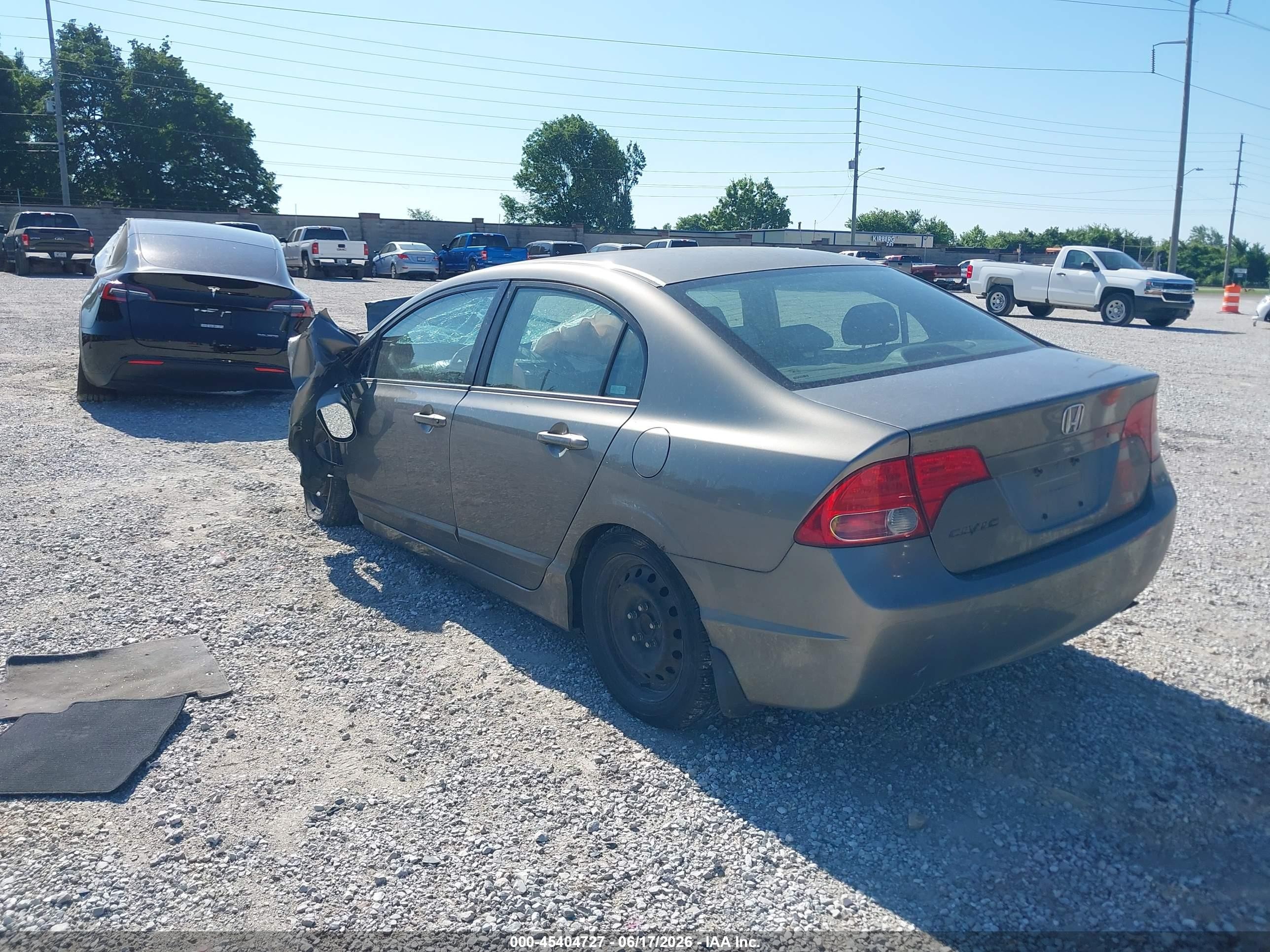 2007 Honda Civic Lx Gray vin: 1HGFA16577L065227