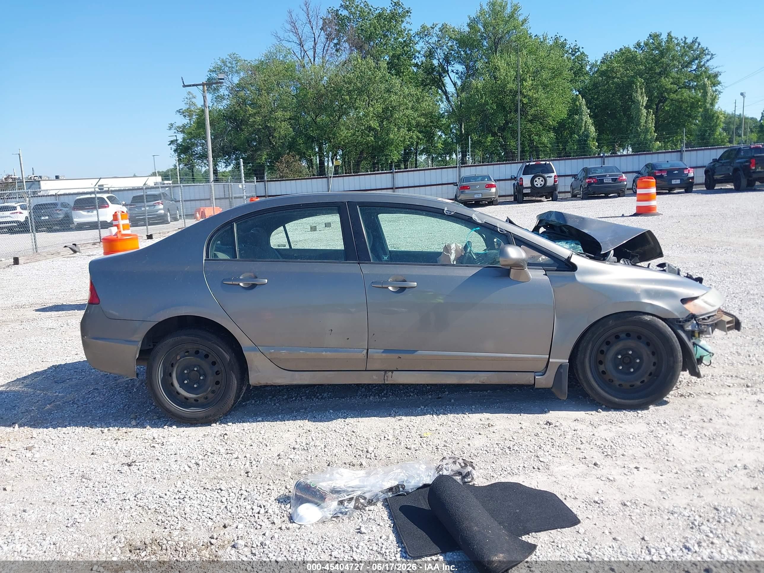 2007 Honda Civic Lx Gray vin: 1HGFA16577L065227