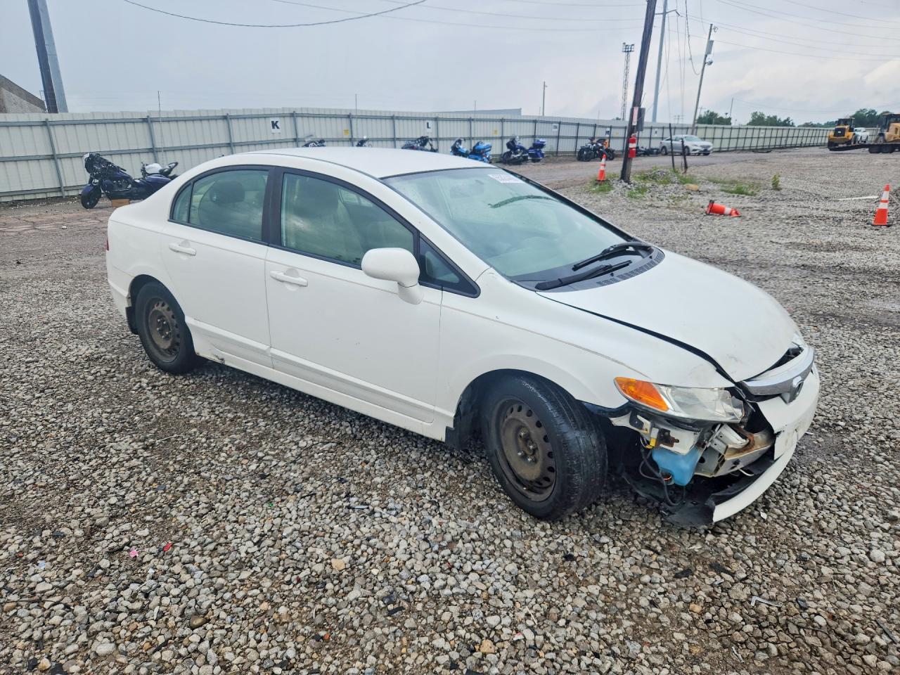 2007 Honda Civic Lx Белый vin: 1HGFA16577L083081