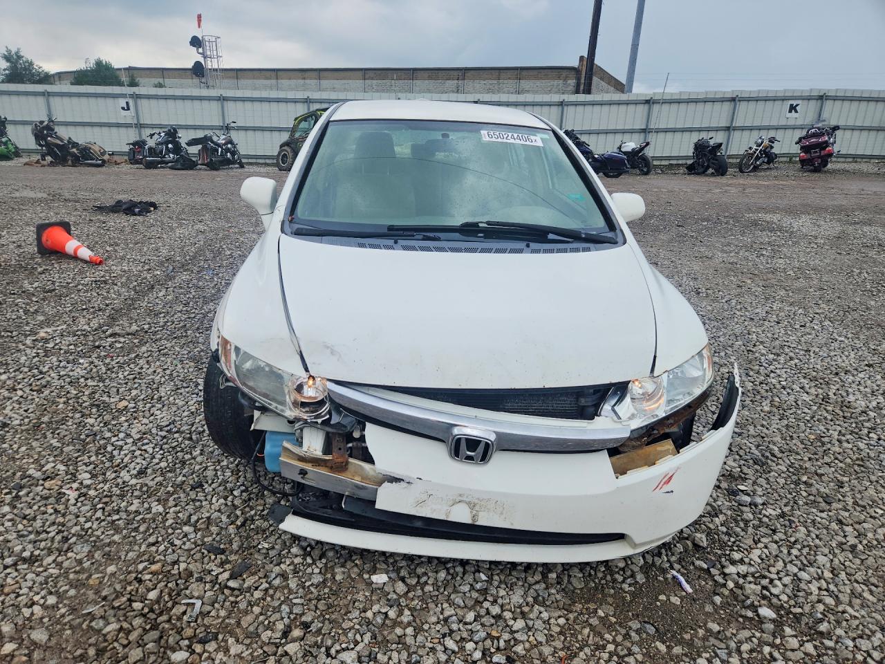 2007 Honda Civic Lx Белый vin: 1HGFA16577L083081