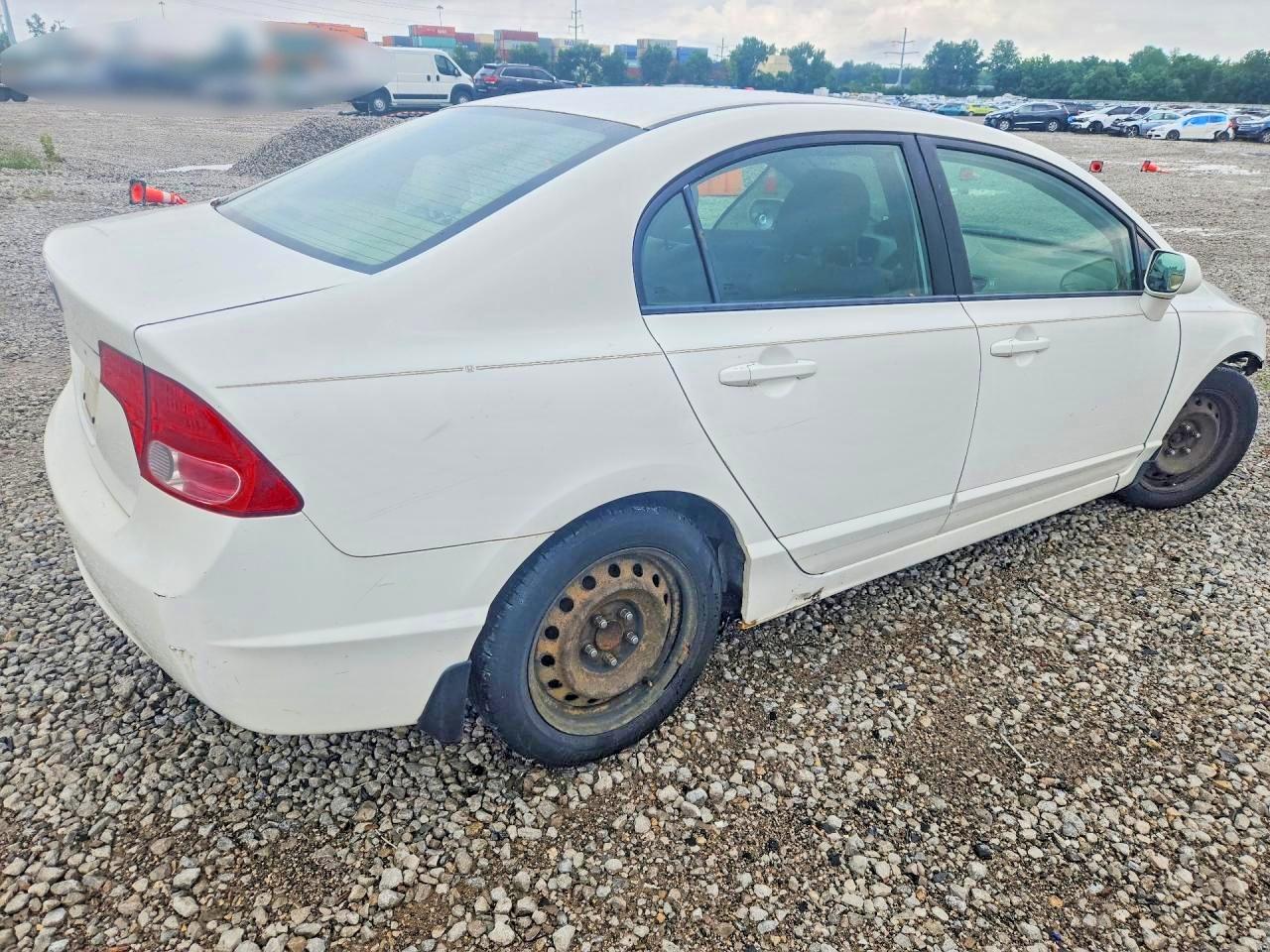 2007 Honda Civic Lx Белый vin: 1HGFA16577L083081