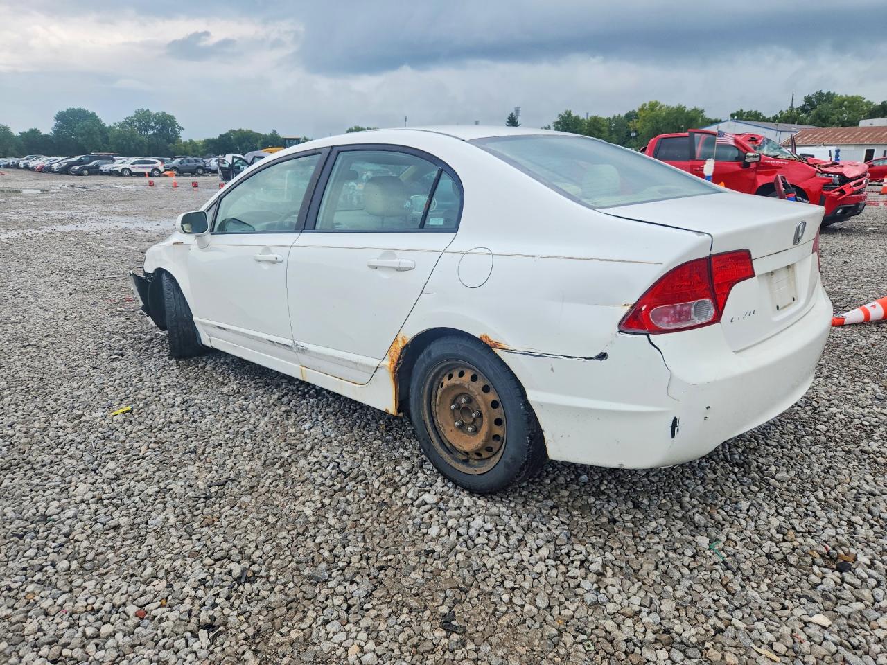 2007 Honda Civic Lx Белый vin: 1HGFA16577L083081
