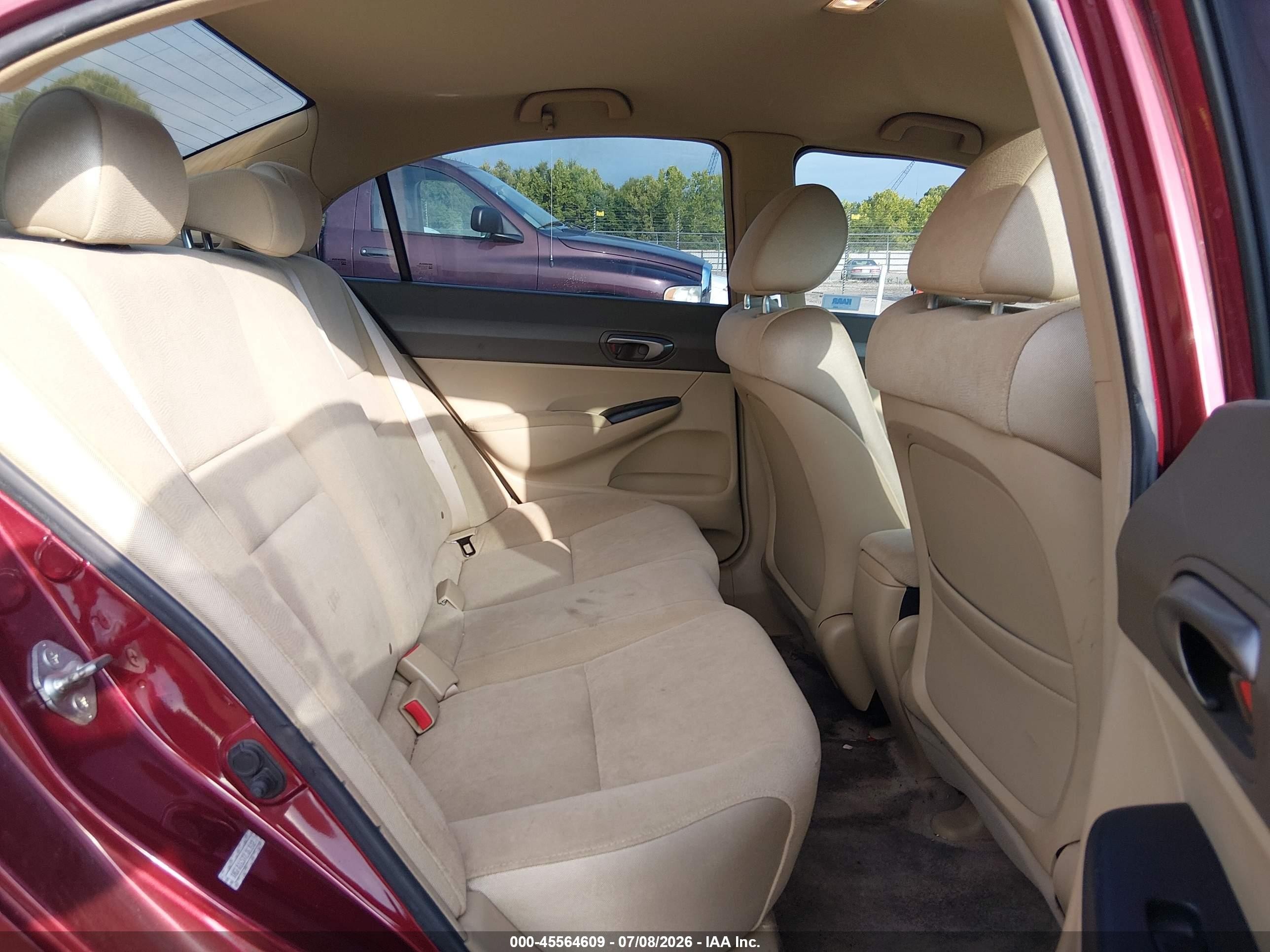 2007 Honda Civic Lx Maroon vin: 1HGFA16577L087812