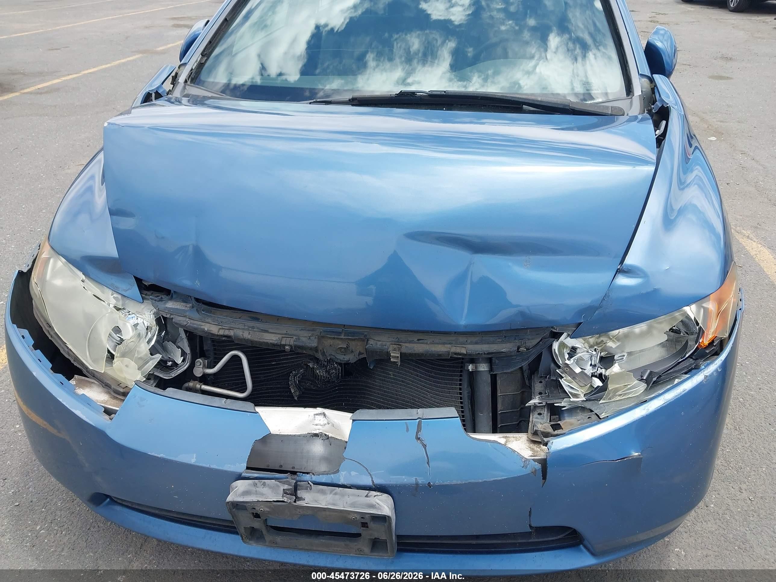 2007 Honda Civic Lx Blue vin: 1HGFA16577L129248