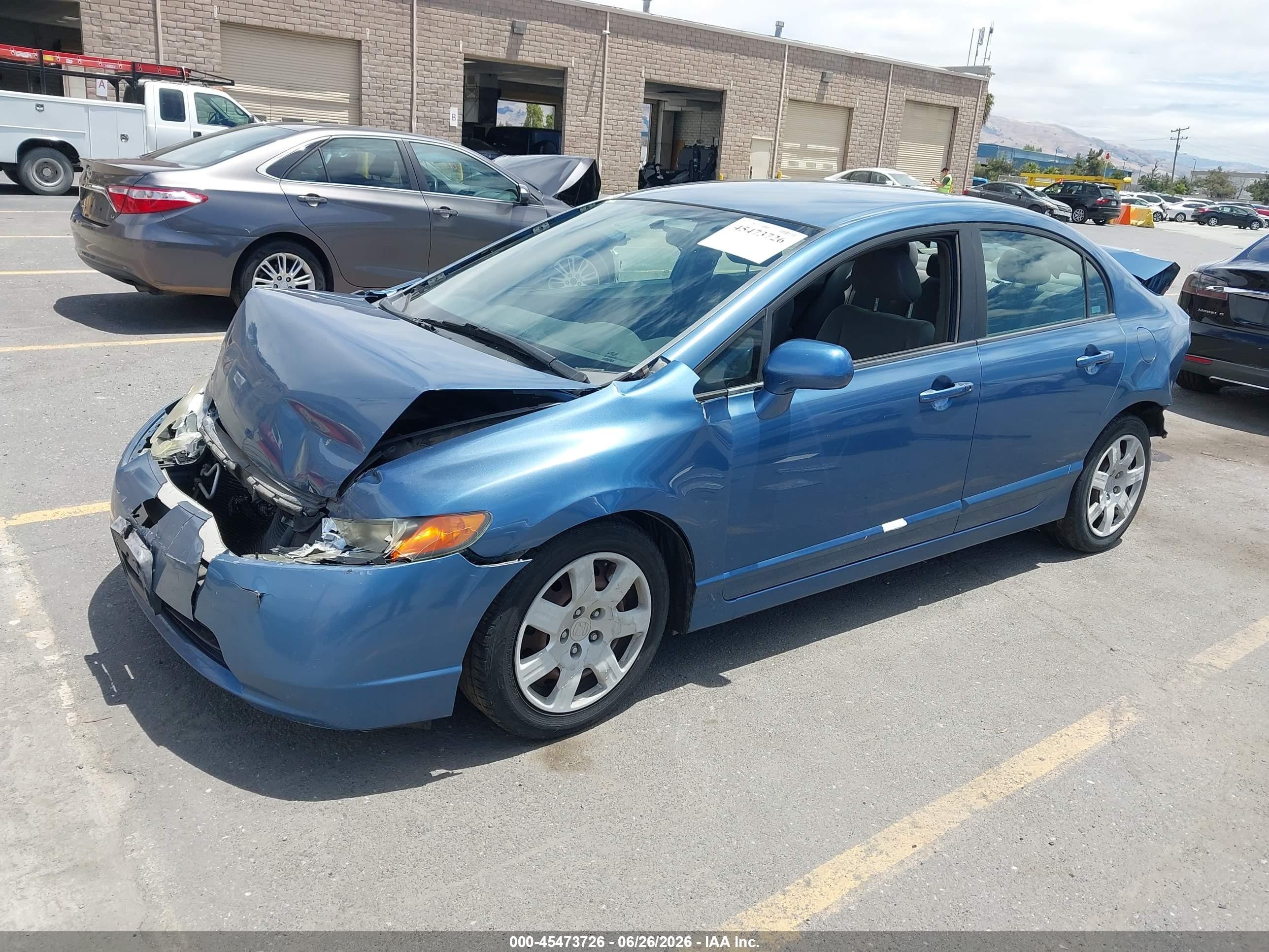 2007 Honda Civic Lx Blue vin: 1HGFA16577L129248