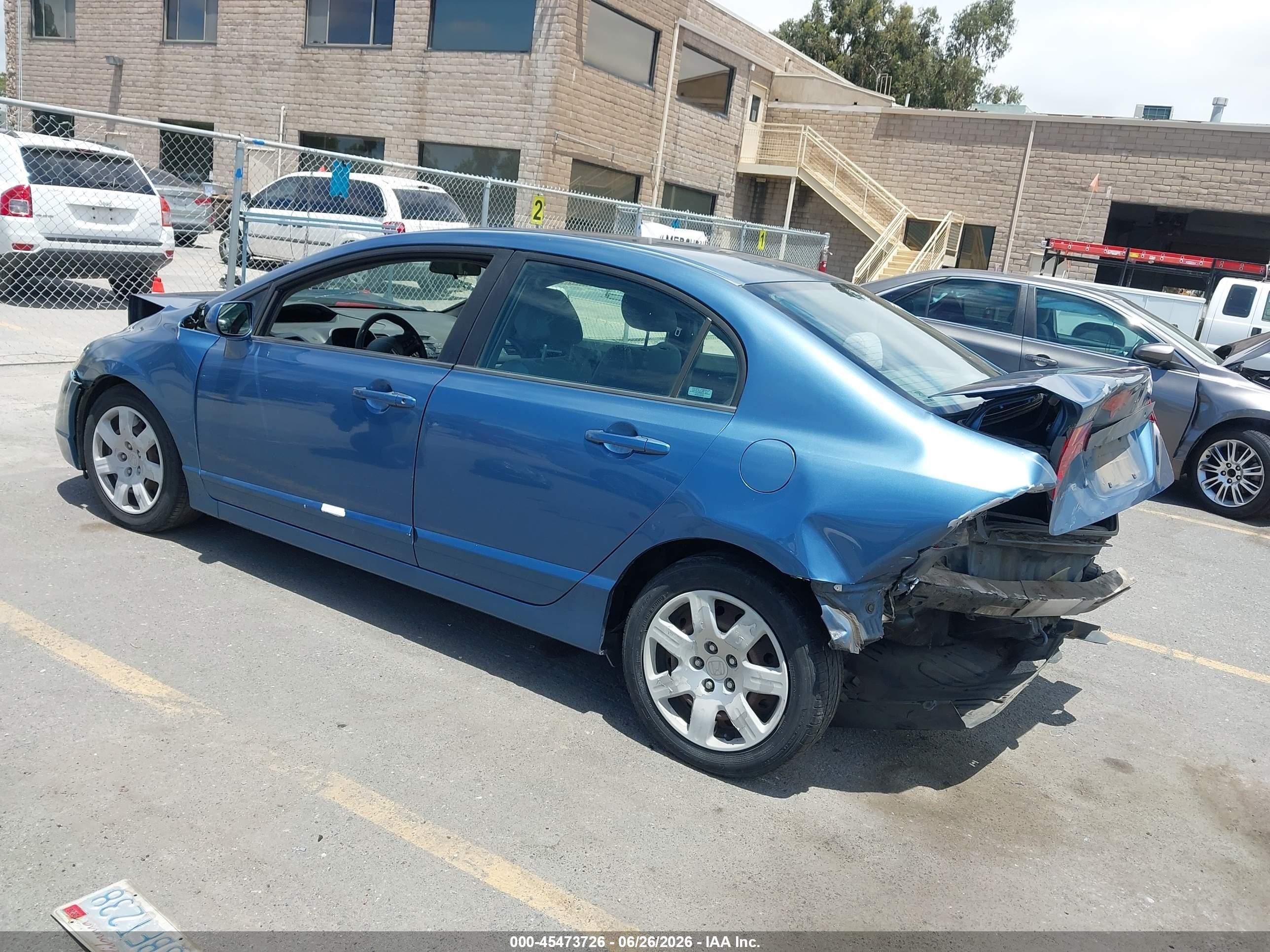2007 Honda Civic Lx Blue vin: 1HGFA16577L129248