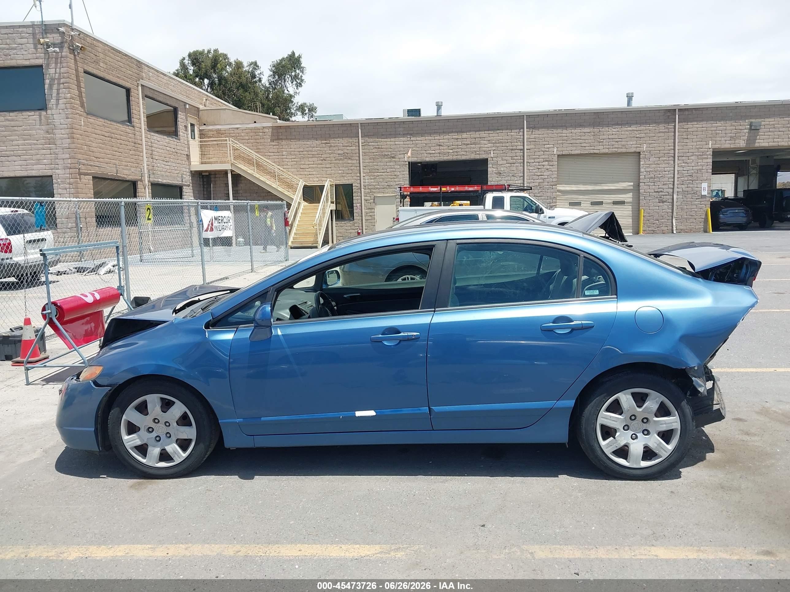 2007 Honda Civic Lx Blue vin: 1HGFA16577L129248