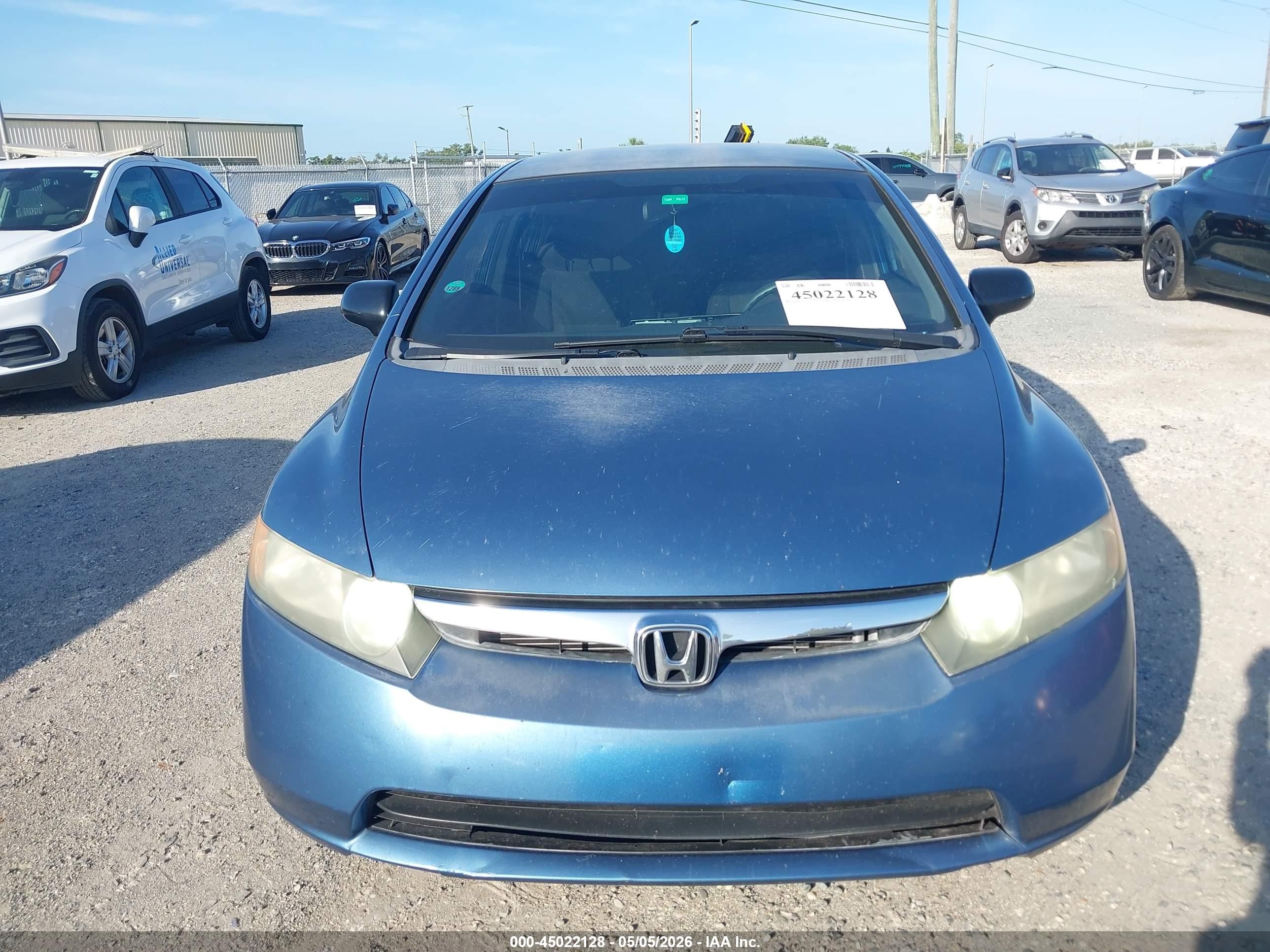 2007 Honda Civic Lx Синий vin: 1HGFA16577L131727