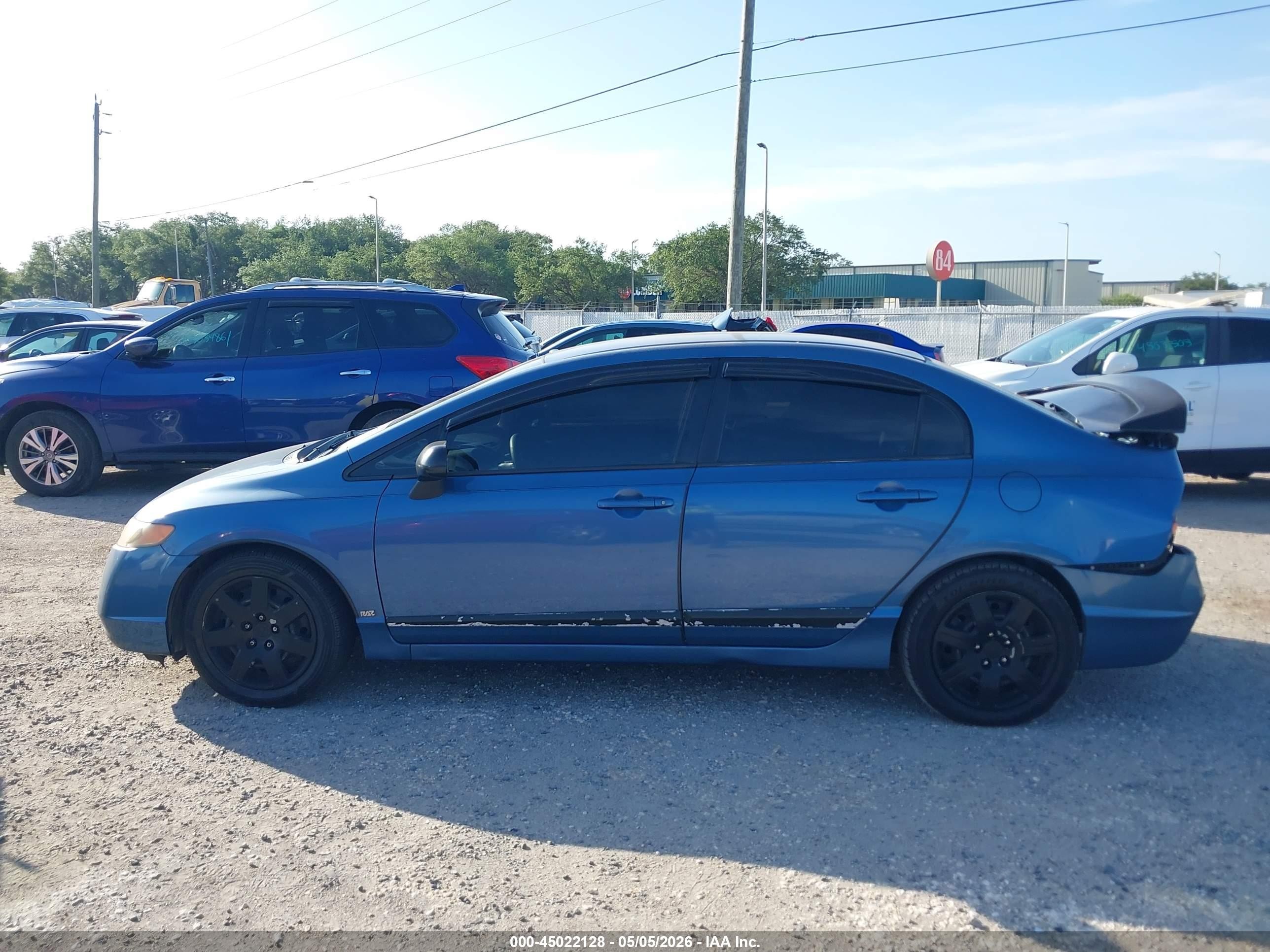 2007 Honda Civic Lx Синий vin: 1HGFA16577L131727