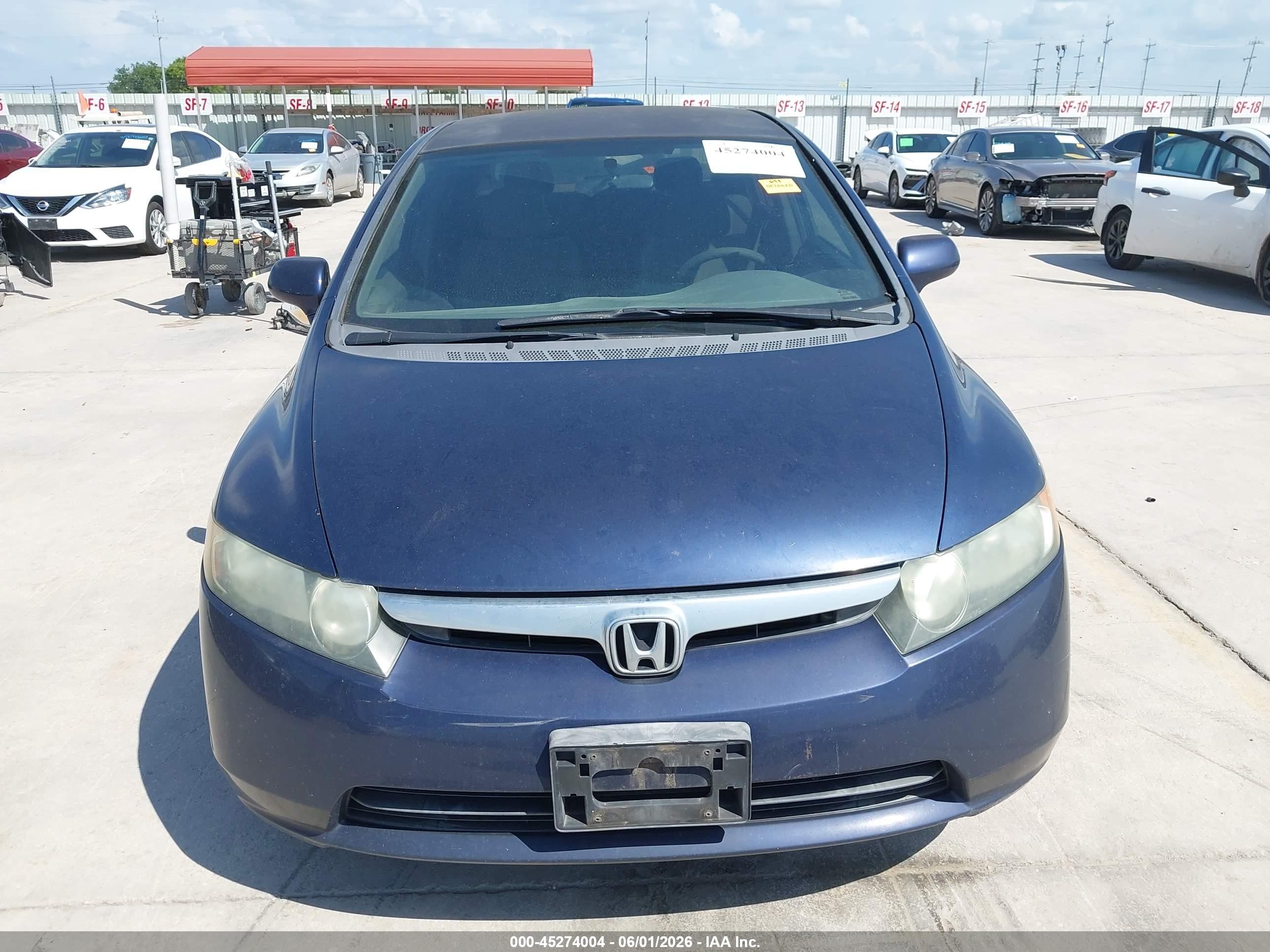 2008 Honda Civic Lx Blue vin: 1HGFA16578L005756