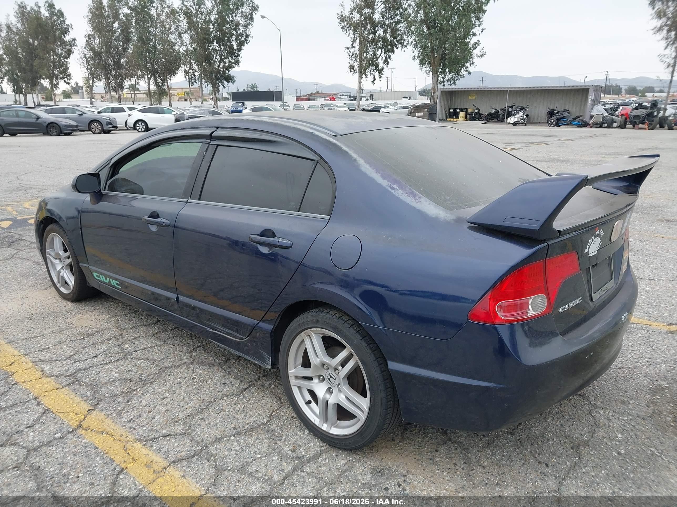 2008 Honda Civic Lx Blue vin: 1HGFA16578L048137