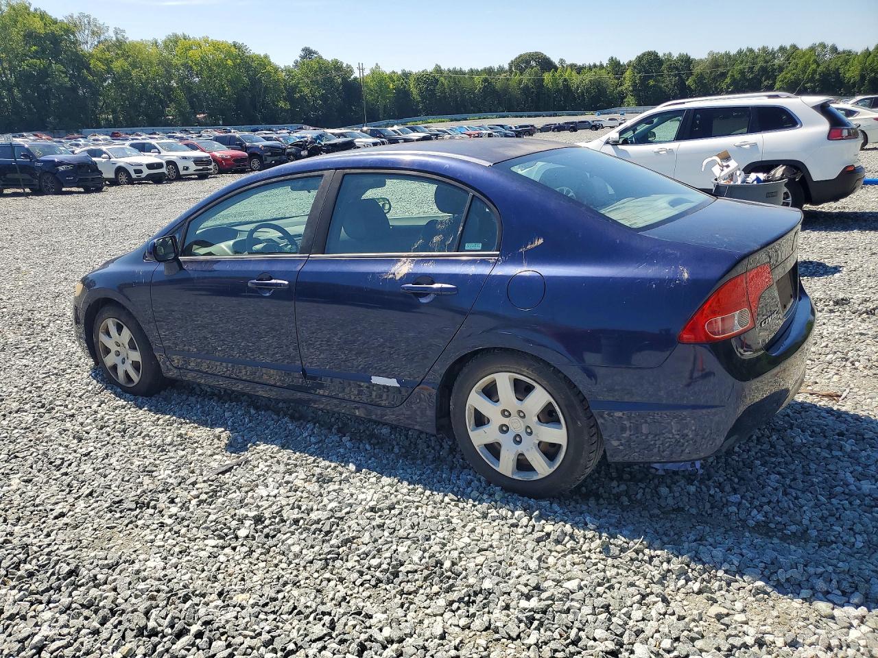 2008 Honda Civic Lx Blue vin: 1HGFA16578L116338