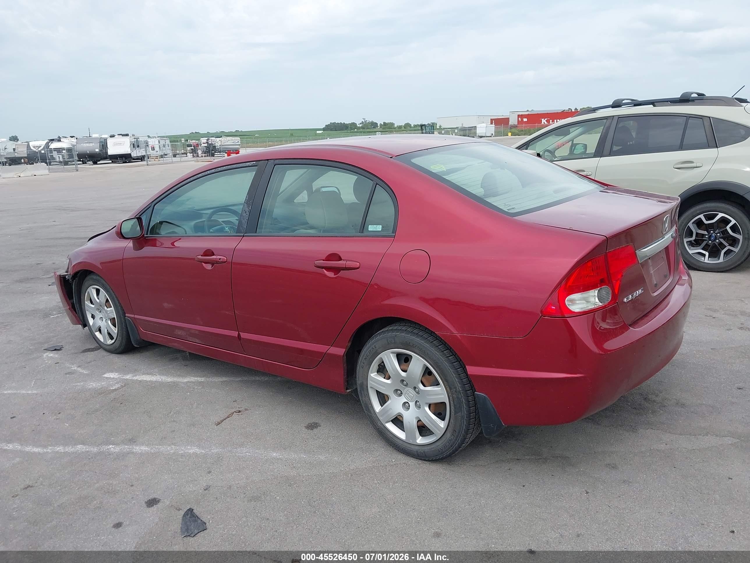 2009 Honda Civic Lx Red vin: 1HGFA16579L003264