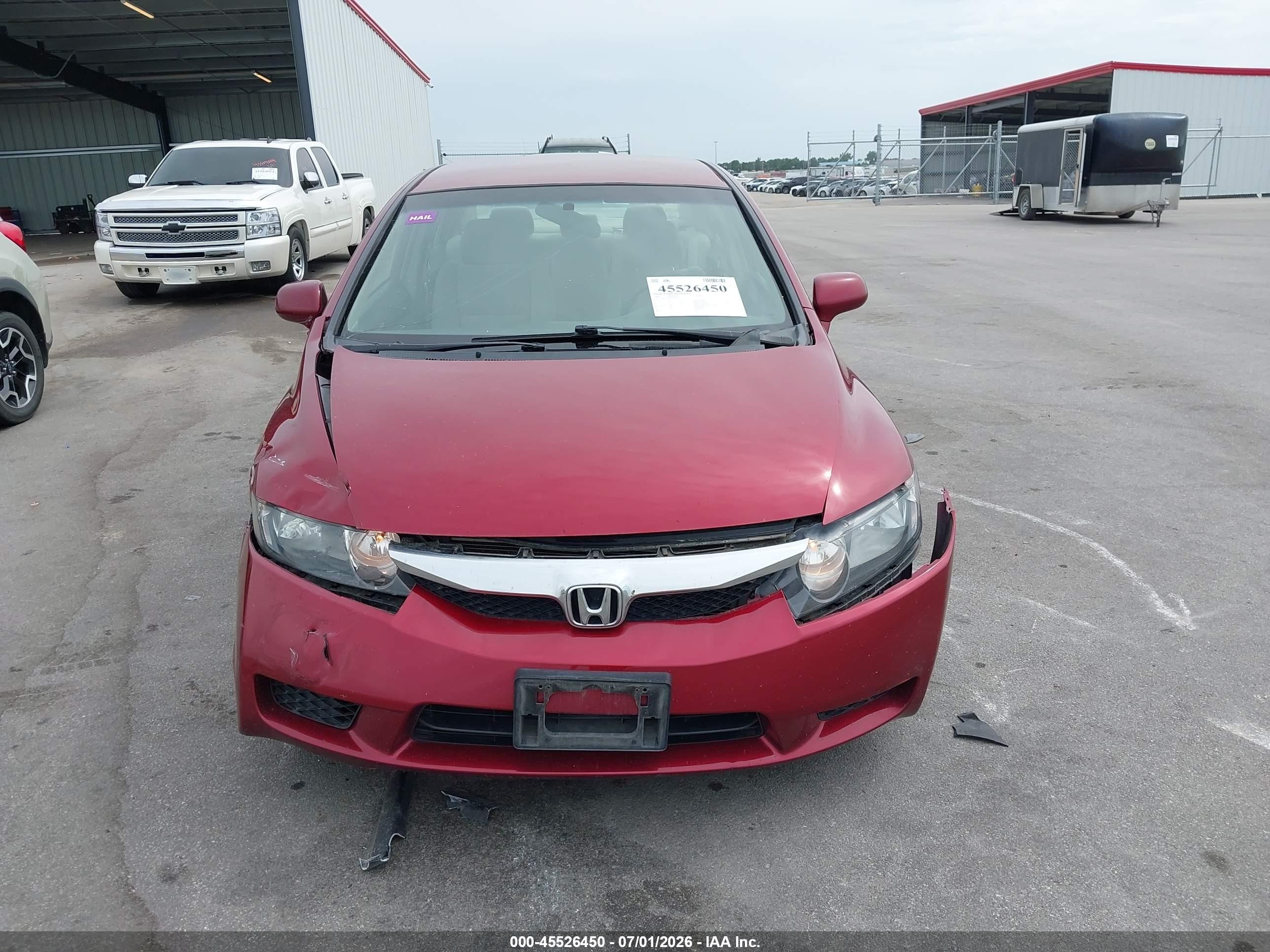 2009 Honda Civic Lx Red vin: 1HGFA16579L003264