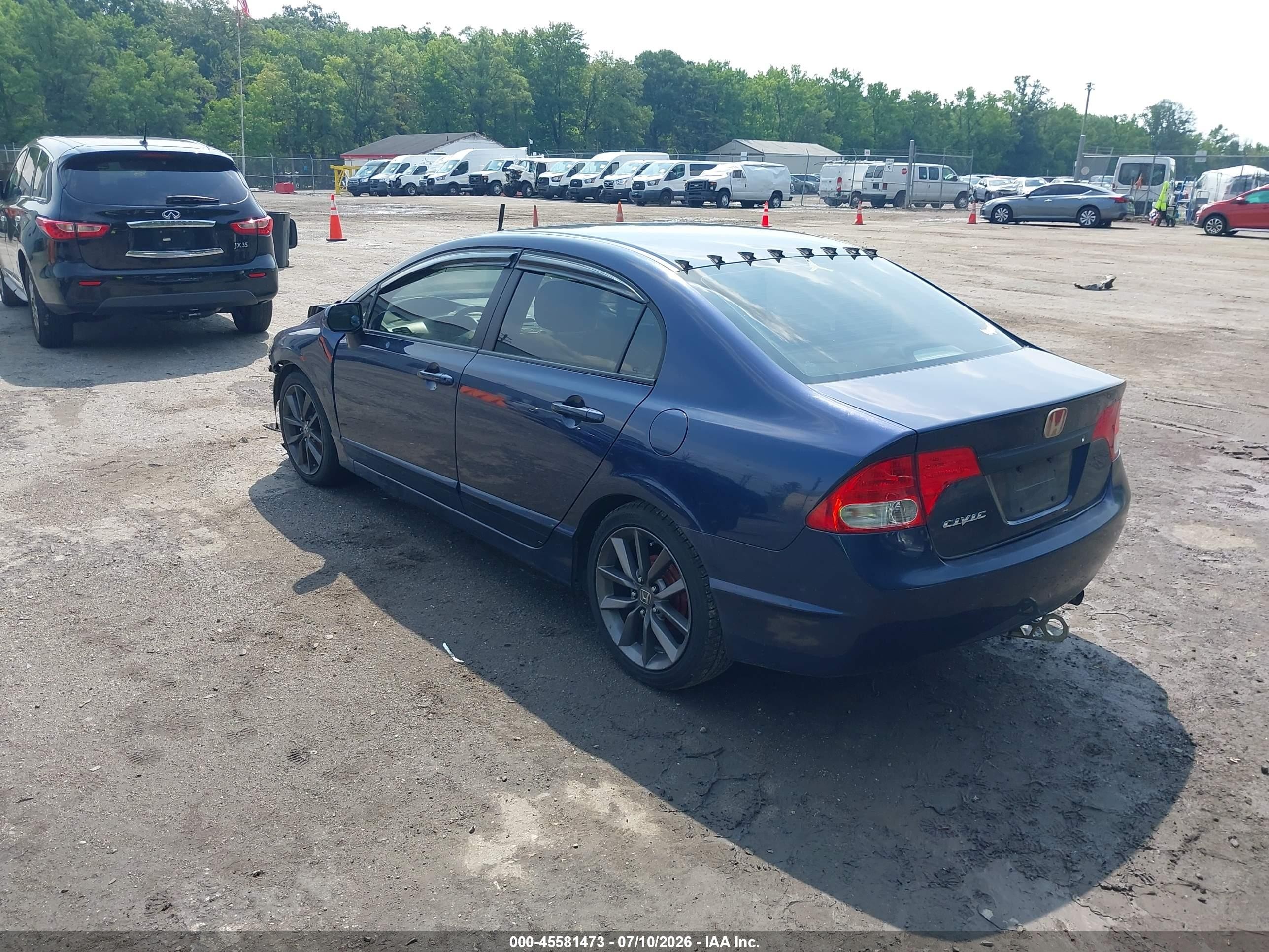 2009 Honda Civic Lx Blue vin: 1HGFA16579L014443