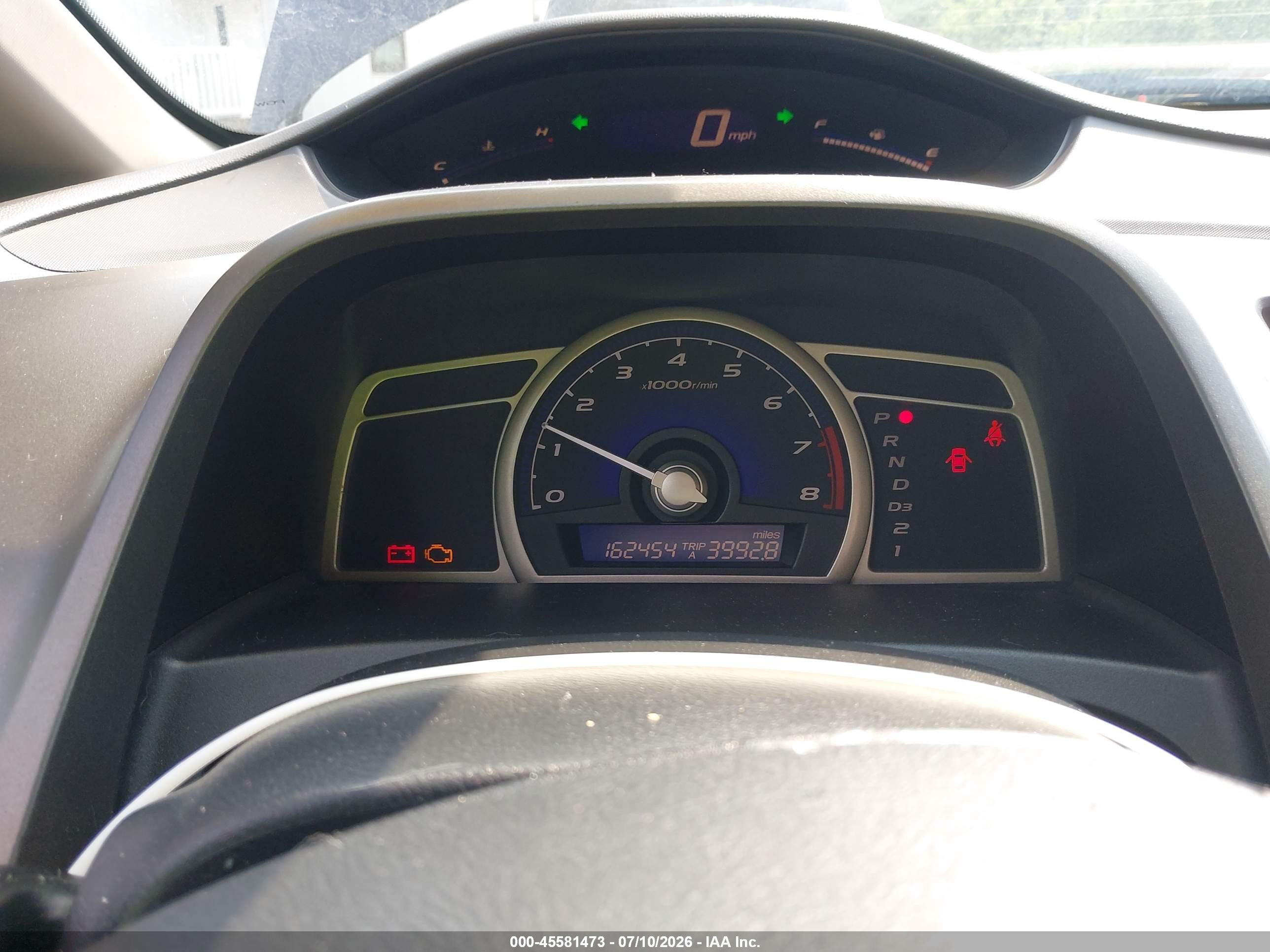 2009 Honda Civic Lx Blue vin: 1HGFA16579L014443
