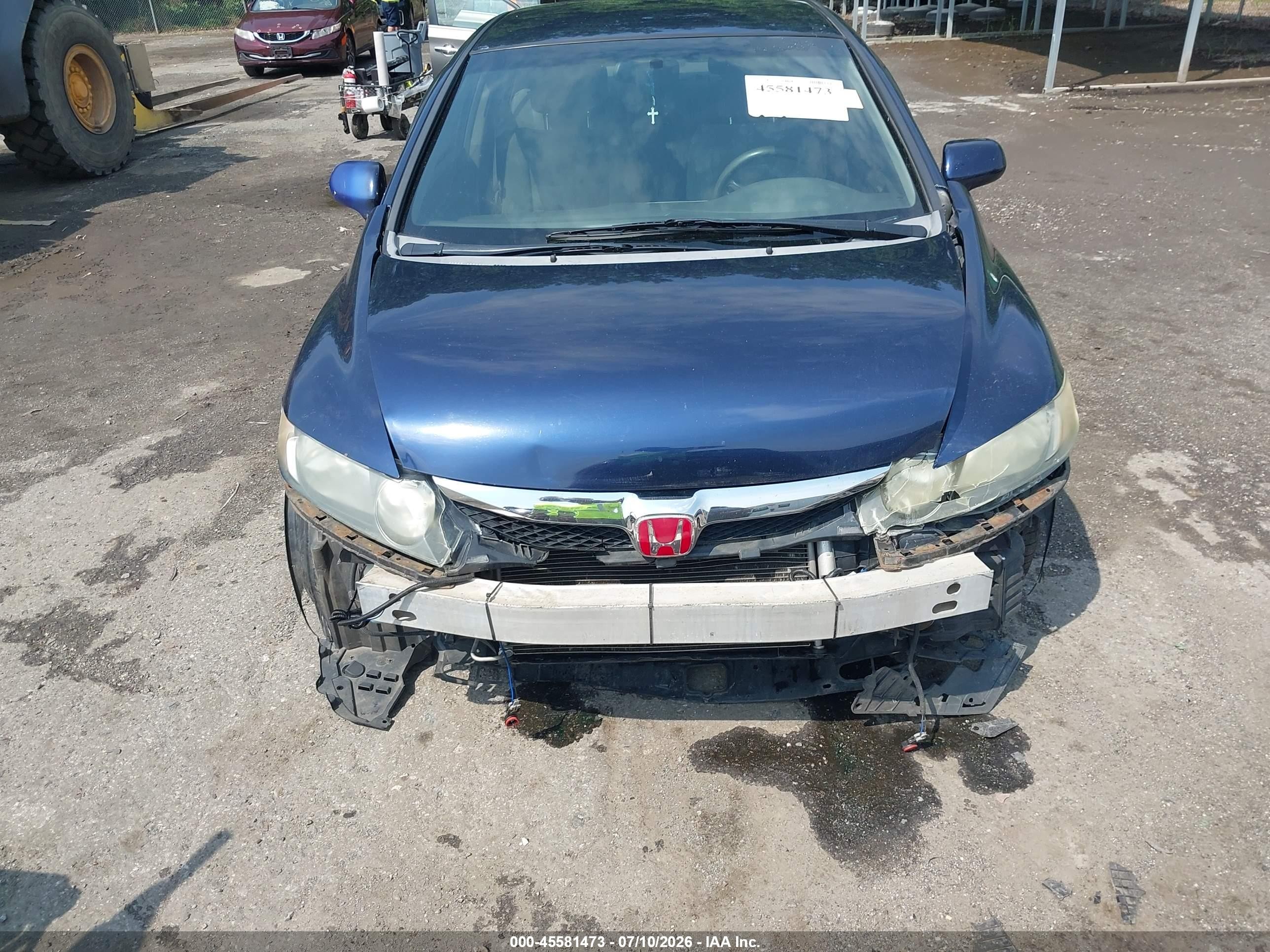 2009 Honda Civic Lx Blue vin: 1HGFA16579L014443