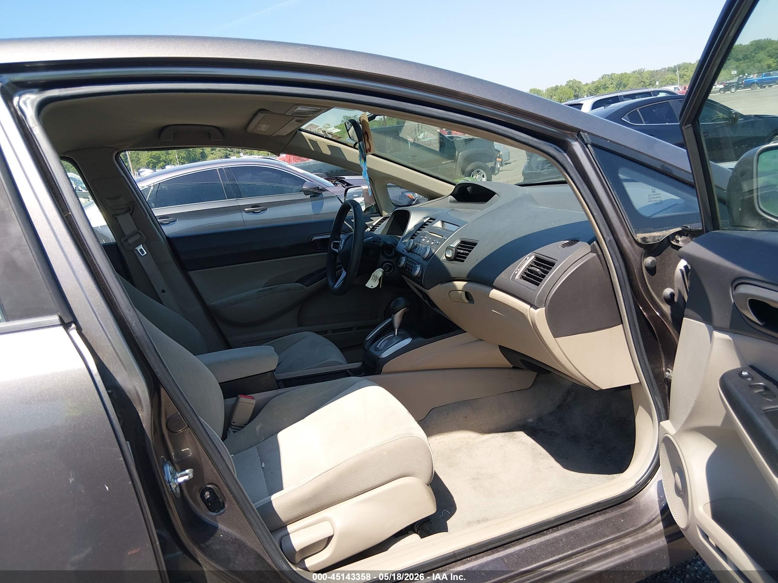 2009 Honda Civic Lx Tan vin: 1HGFA16579L015589