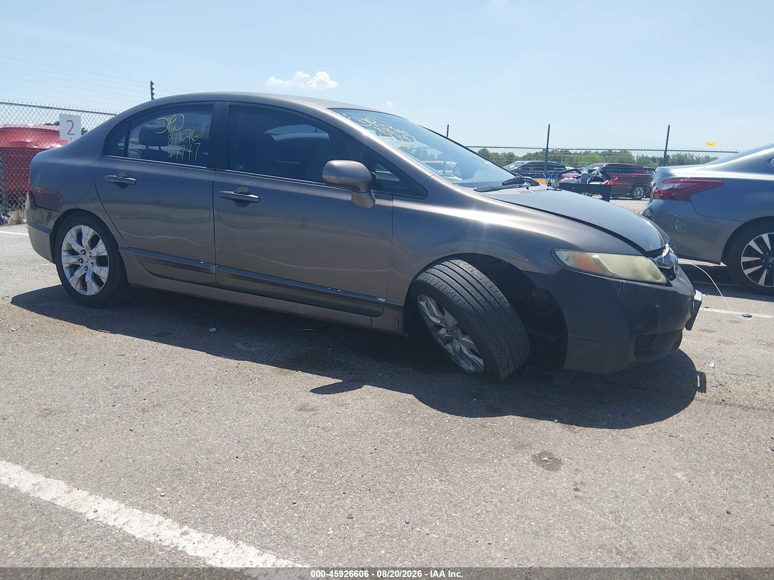 2009 Honda Civic Lx Gray vin: 1HGFA16579L028181