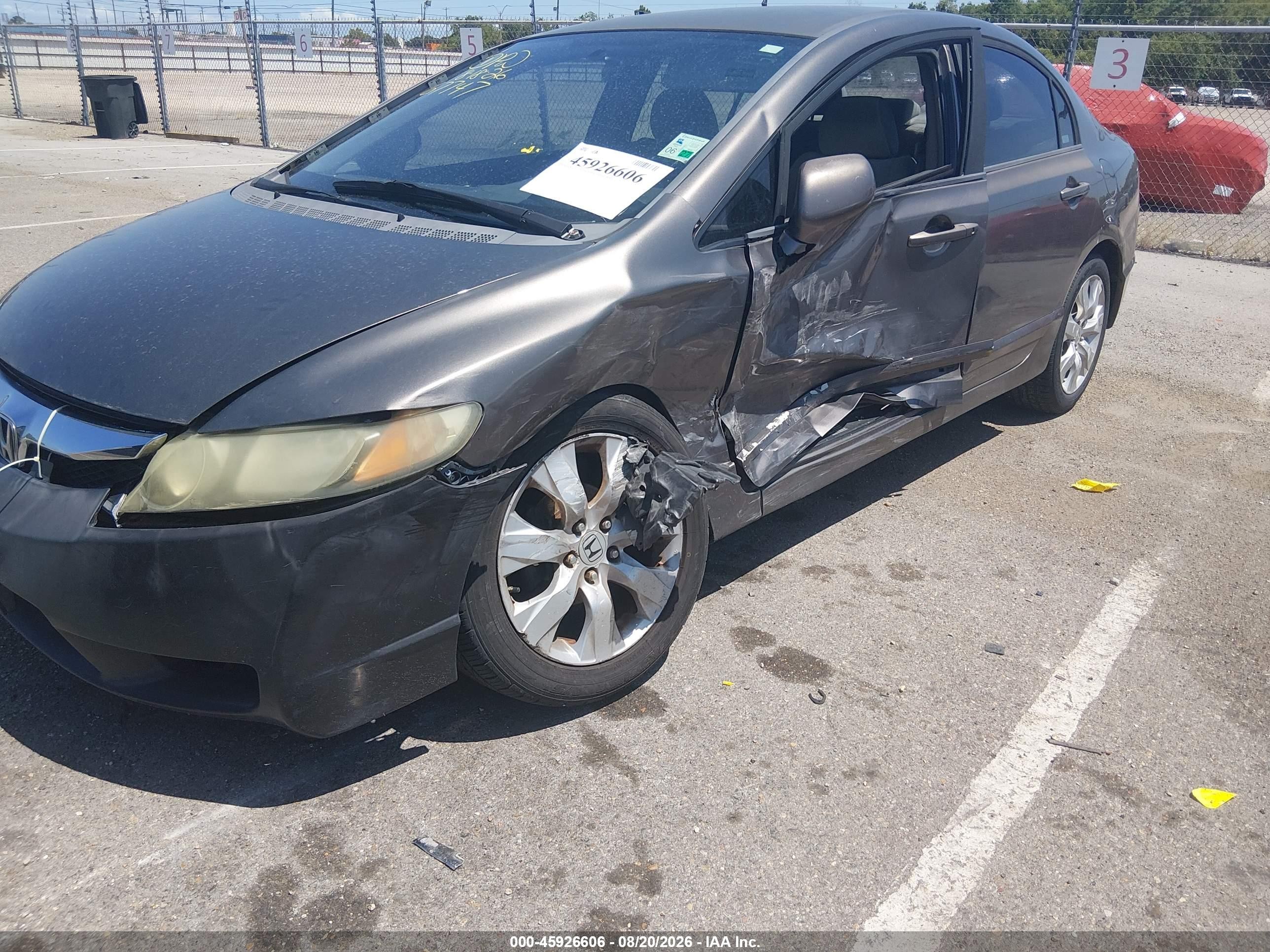 2009 Honda Civic Lx Gray vin: 1HGFA16579L028181