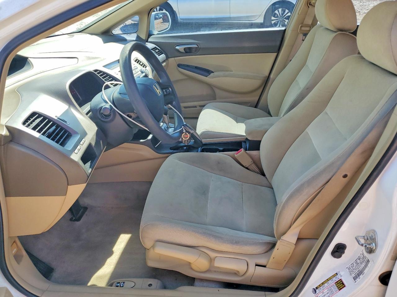 2006 Honda Civic Lx White vin: 1HGFA16586L012177