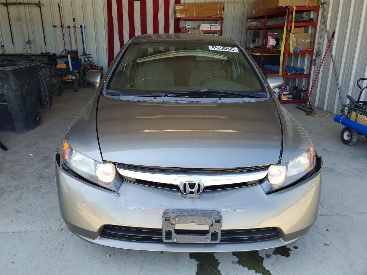 2006 Honda Civic Lx Gray vin: 1HGFA16586L049052