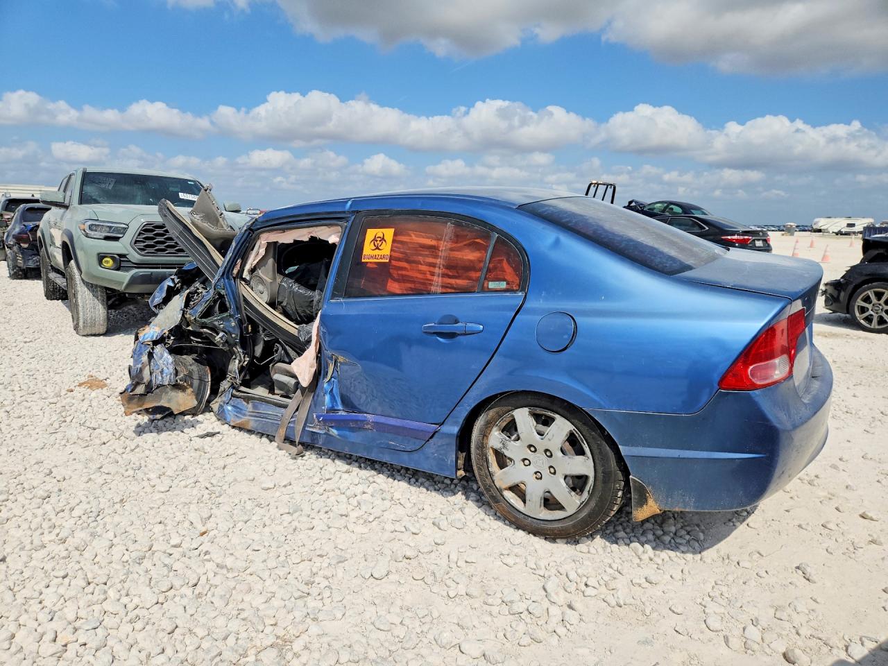 2006 Honda Civic Lx Blue vin: 1HGFA16586L056003