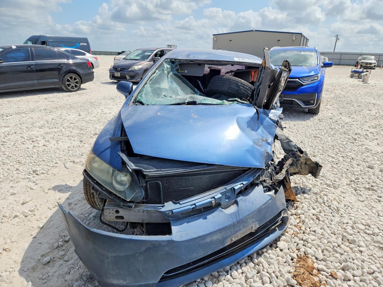 2006 Honda Civic Lx Blue vin: 1HGFA16586L056003