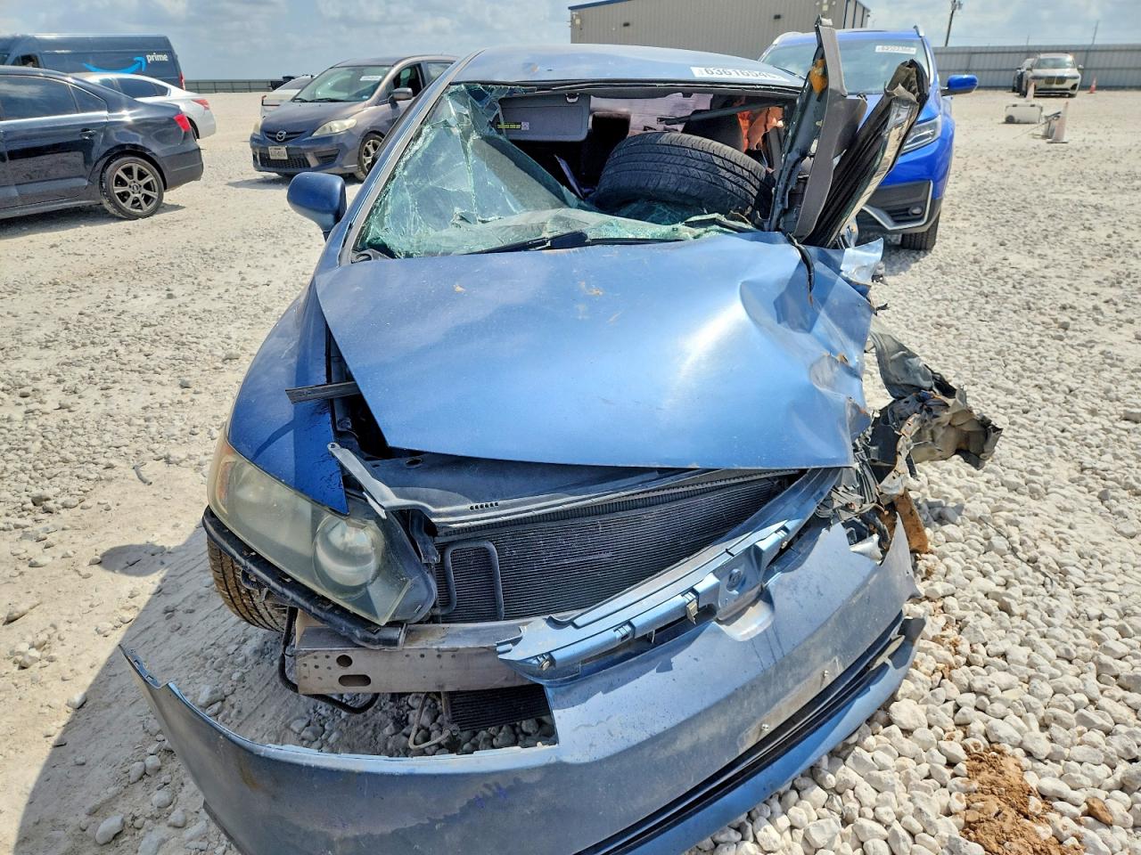 2006 Honda Civic Lx Blue vin: 1HGFA16586L056003
