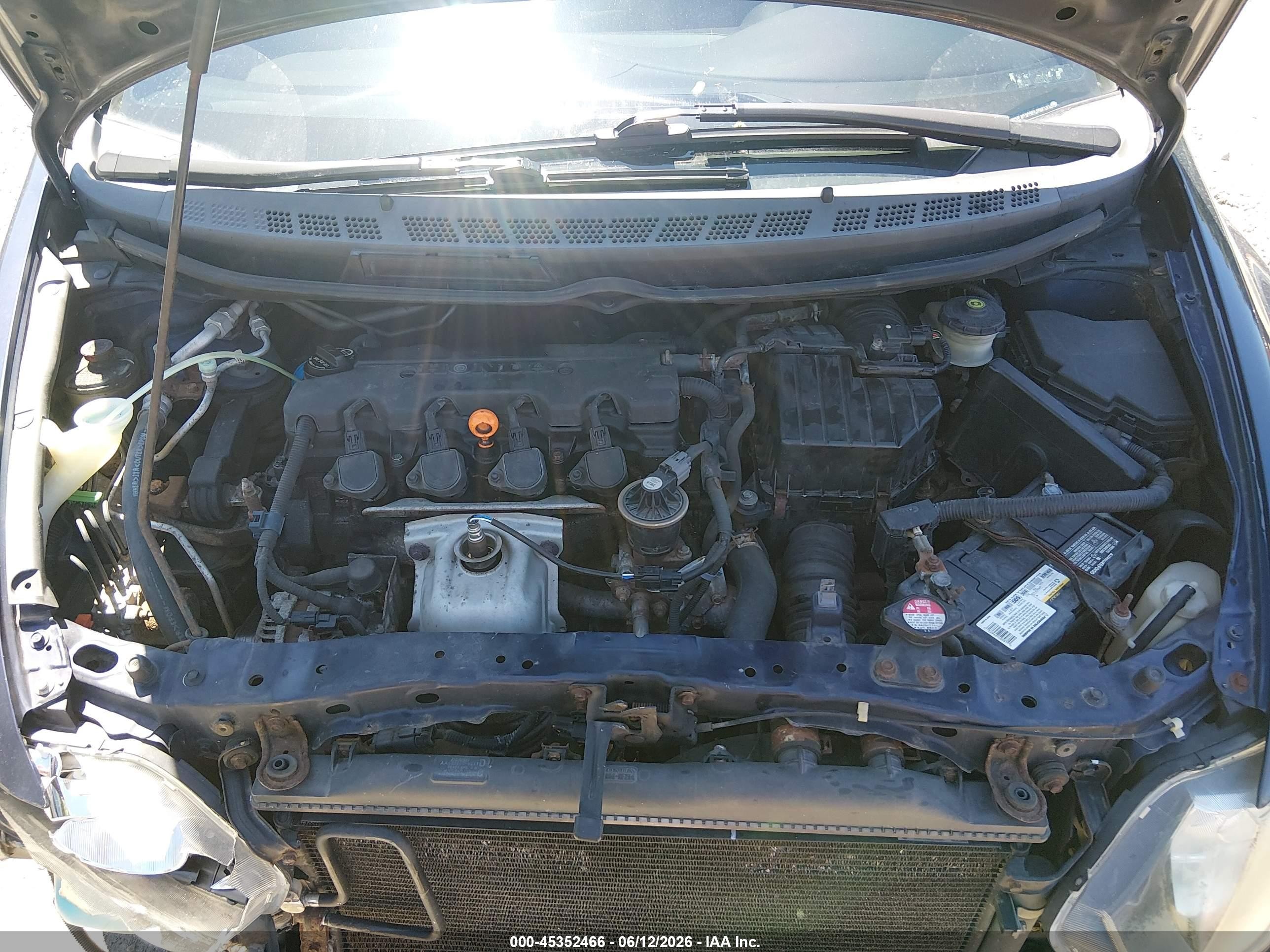 2006 Honda Civic Lx Blue vin: 1HGFA16586L082133