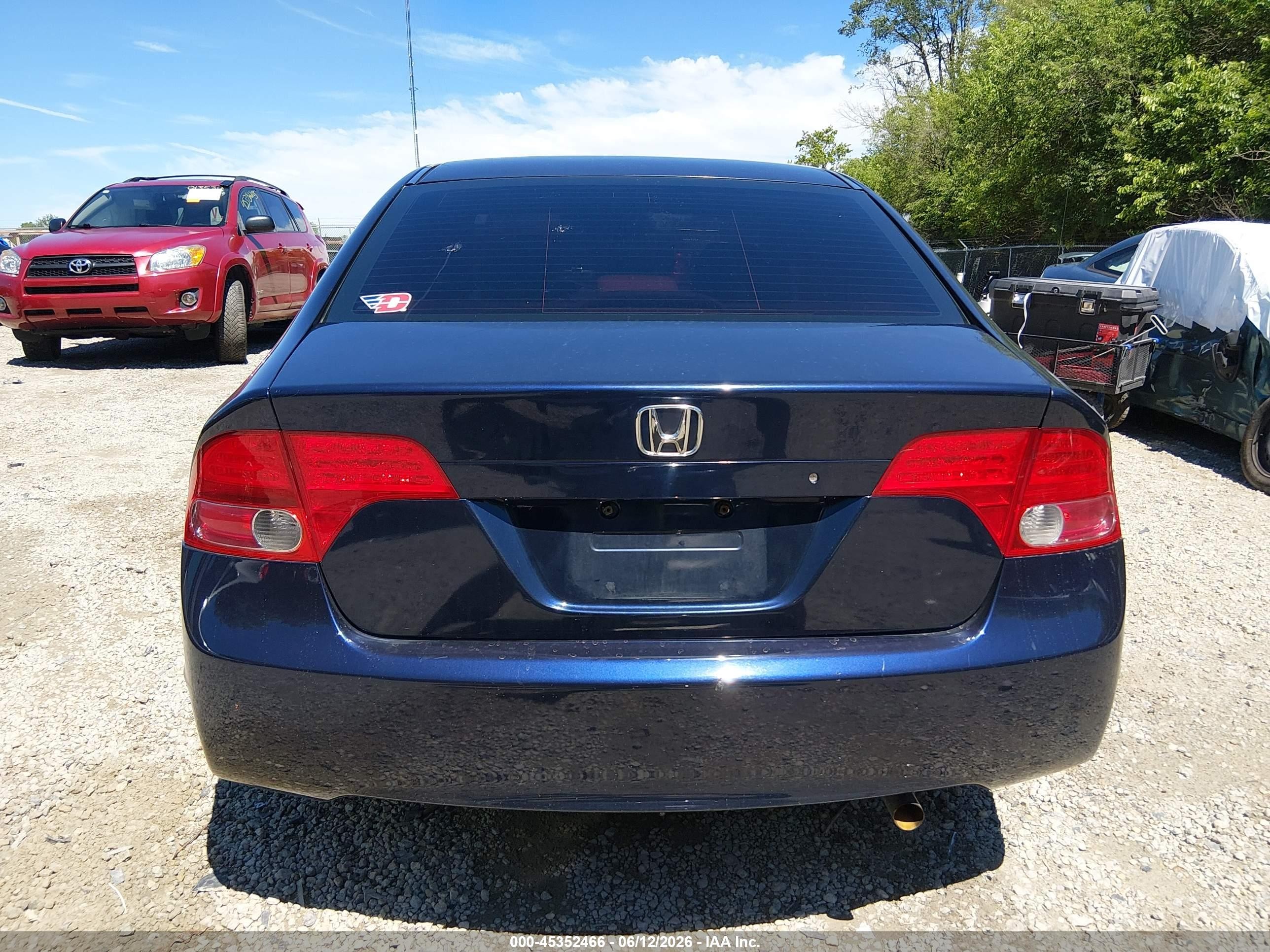 2006 Honda Civic Lx Blue vin: 1HGFA16586L082133