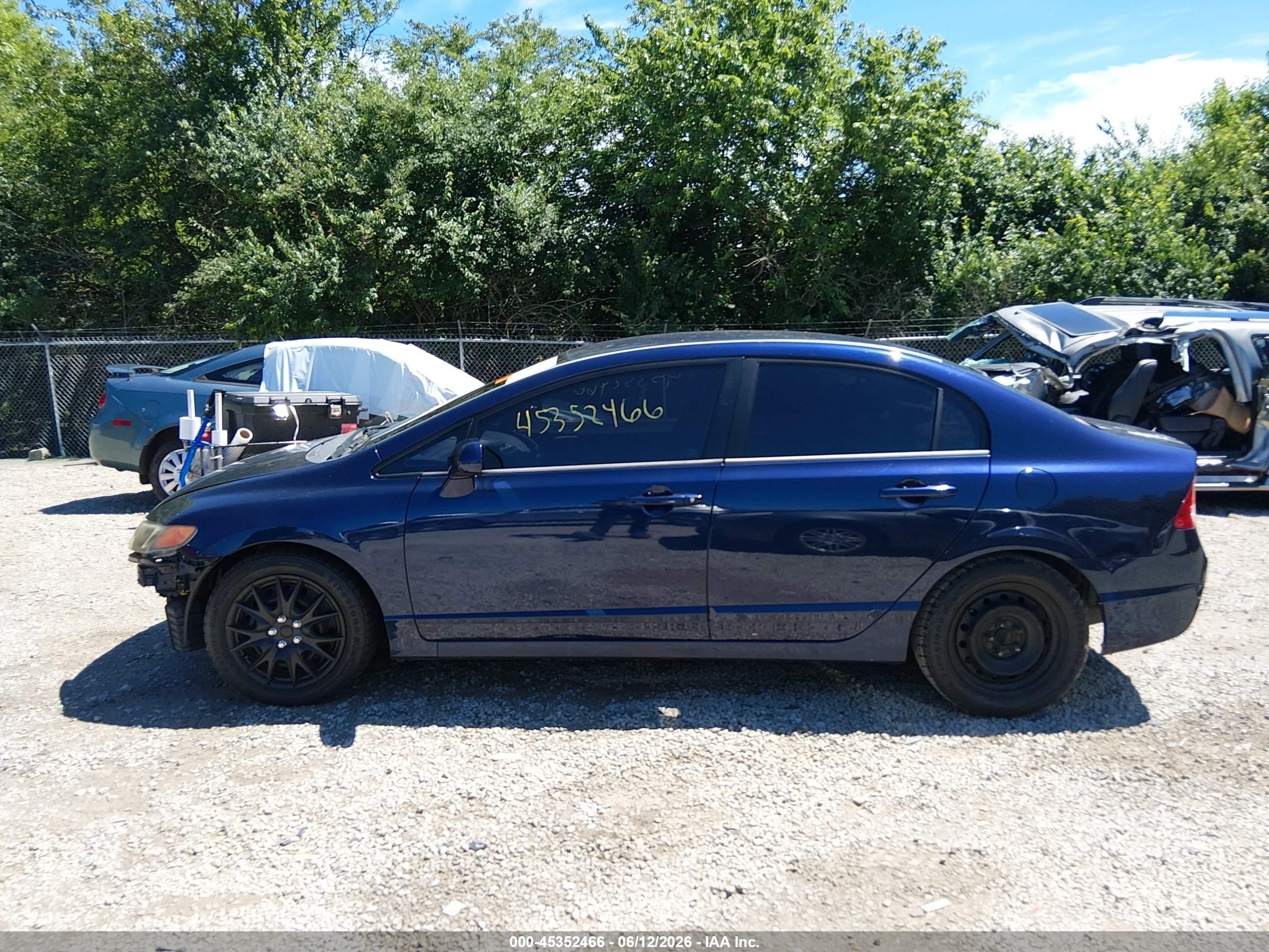 2006 Honda Civic Lx Blue vin: 1HGFA16586L082133