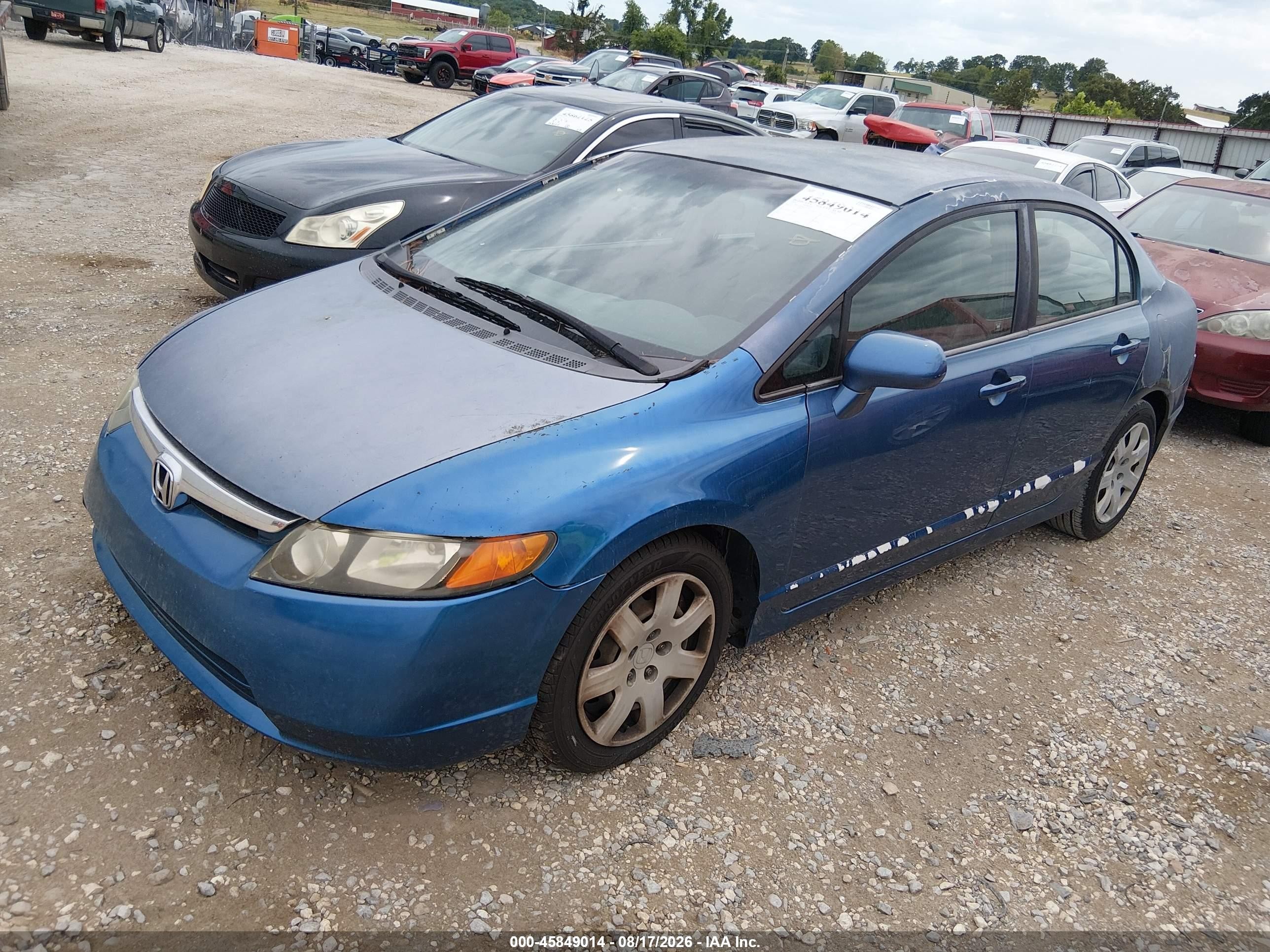 2006 Honda Civic Lx Синий vin: 1HGFA16586L097943