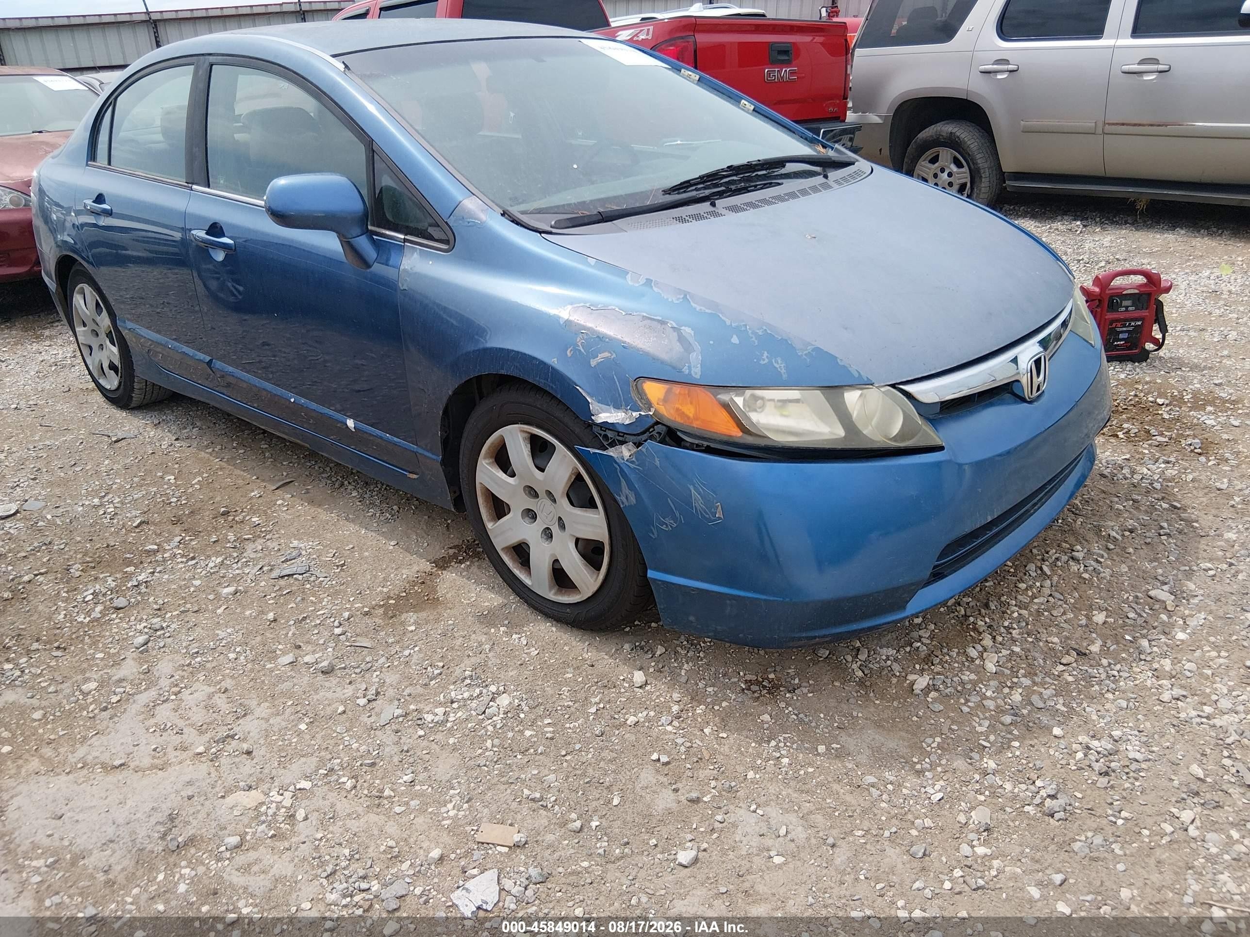 2006 Honda Civic Lx Синий vin: 1HGFA16586L097943