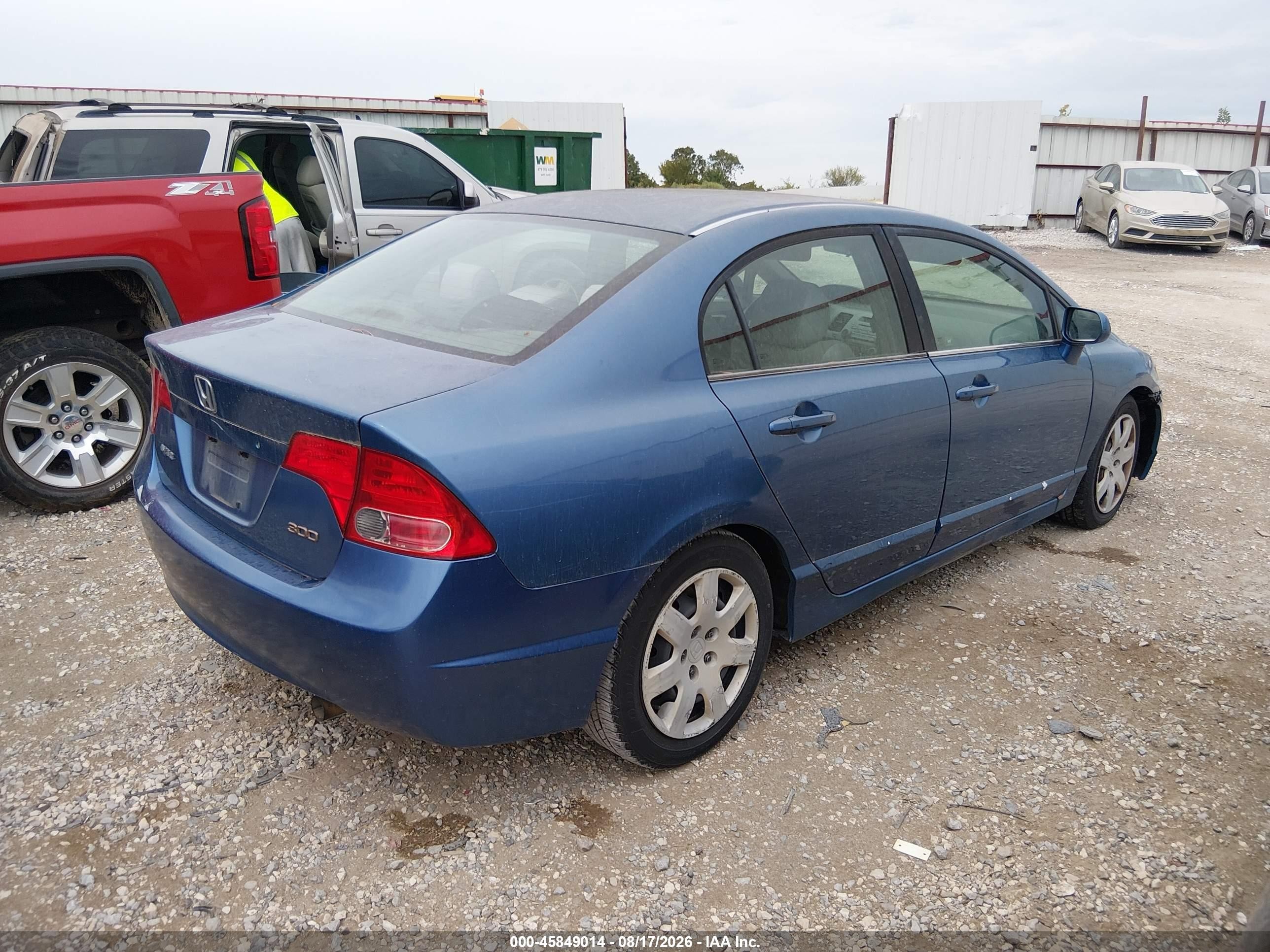 2006 Honda Civic Lx Синий vin: 1HGFA16586L097943