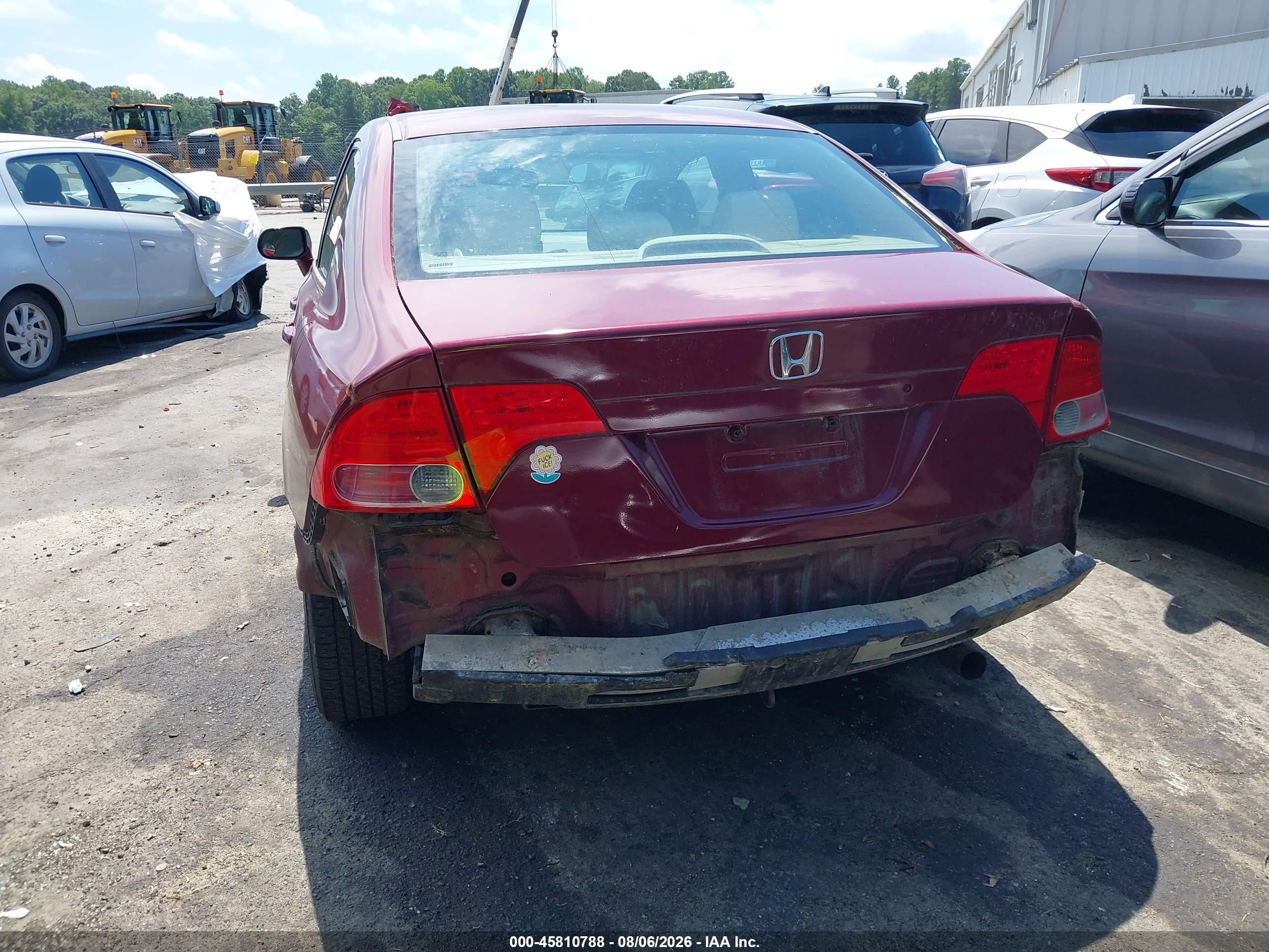 2006 Honda Civic Lx Темно-бордовый vin: 1HGFA16586L100176