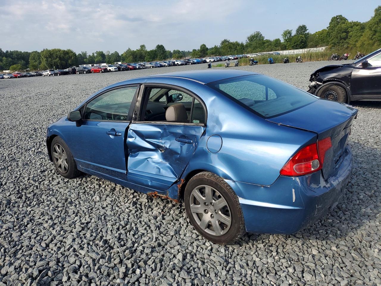 2006 Honda Civic Lx Blue vin: 1HGFA16586L107841