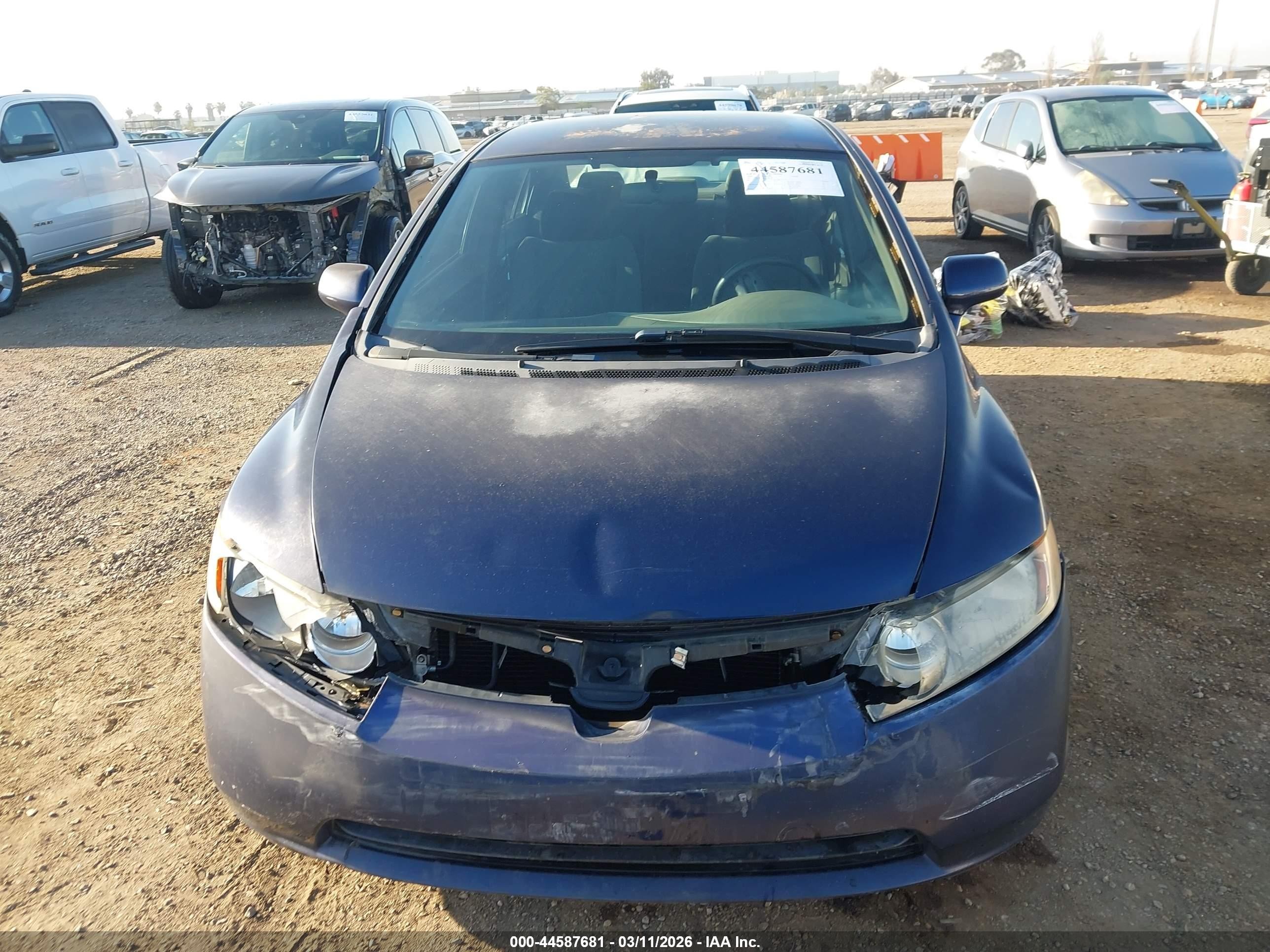 2006 Honda Civic Lx Blue vin: 1HGFA16586L108133