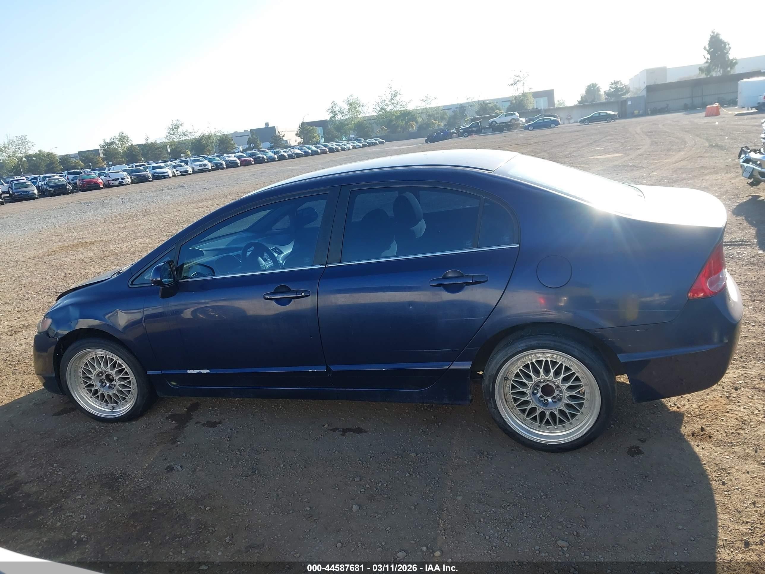 2006 Honda Civic Lx Blue vin: 1HGFA16586L108133