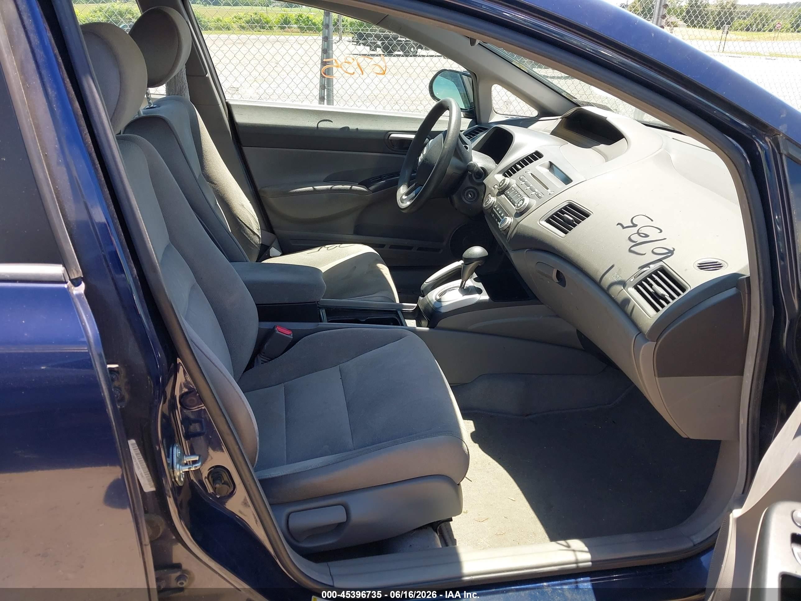 2006 Honda Civic Lx Blue vin: 1HGFA16586L119987