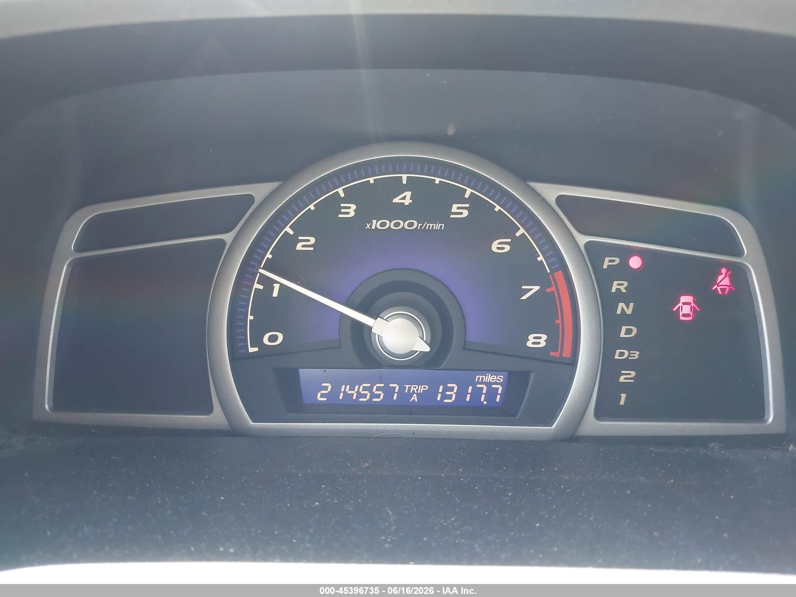 2006 Honda Civic Lx Blue vin: 1HGFA16586L119987