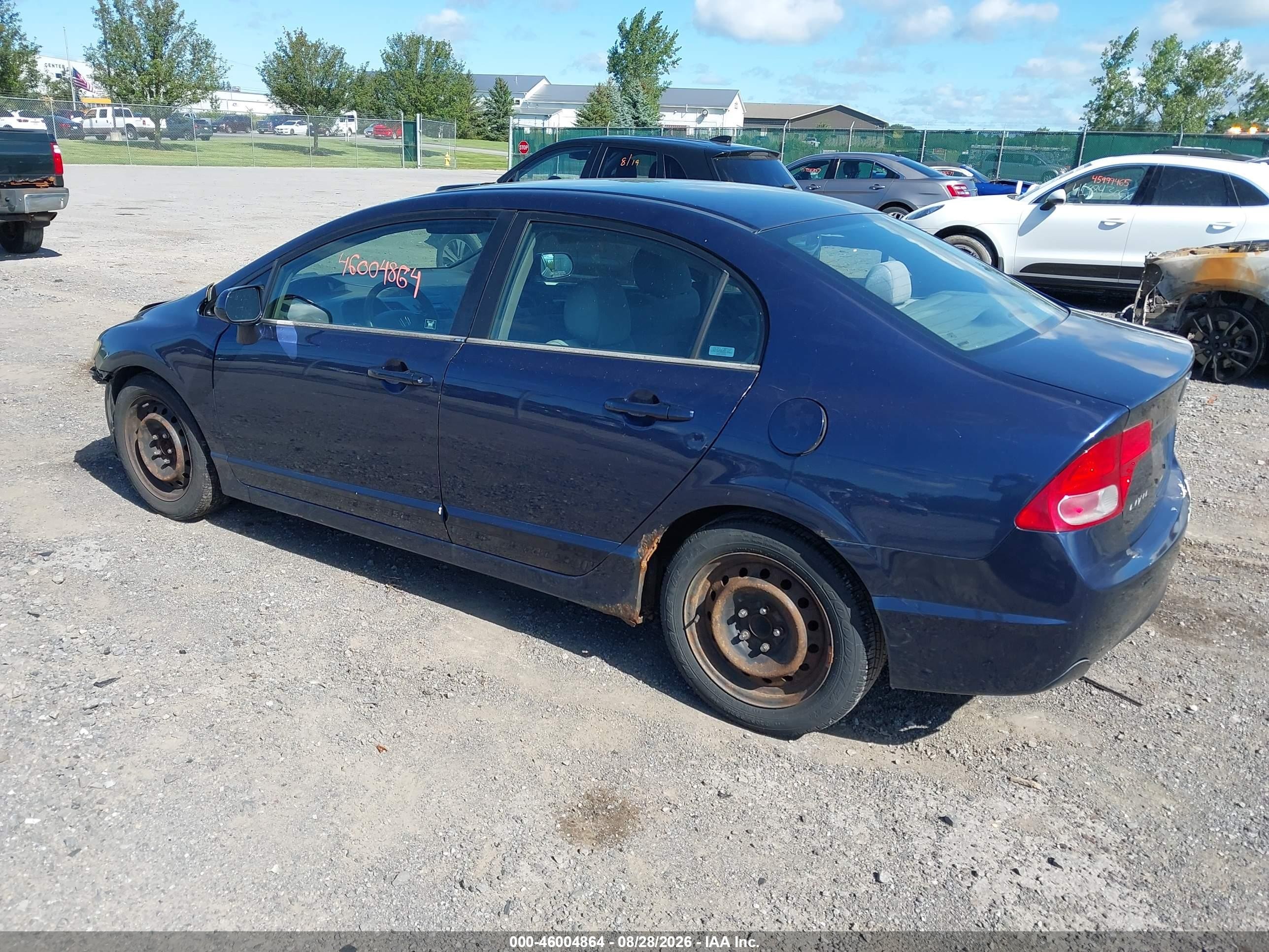 2006 Honda Civic Lx Blue vin: 1HGFA16586L120654