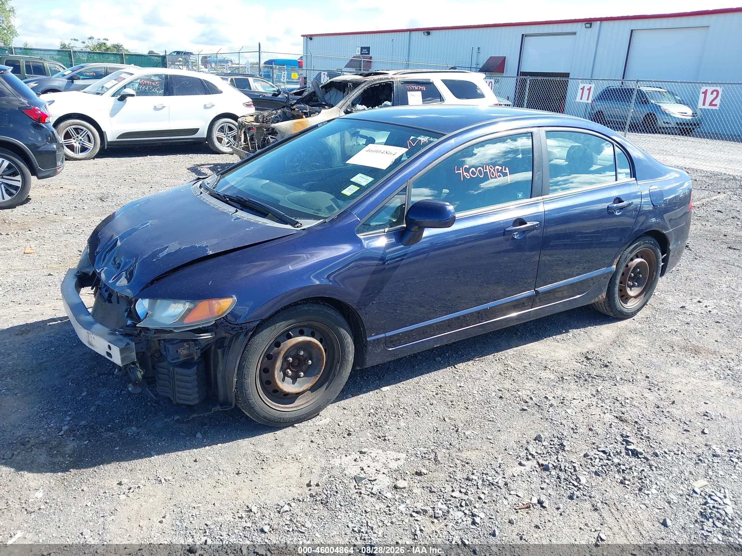 2006 Honda Civic Lx Blue vin: 1HGFA16586L120654