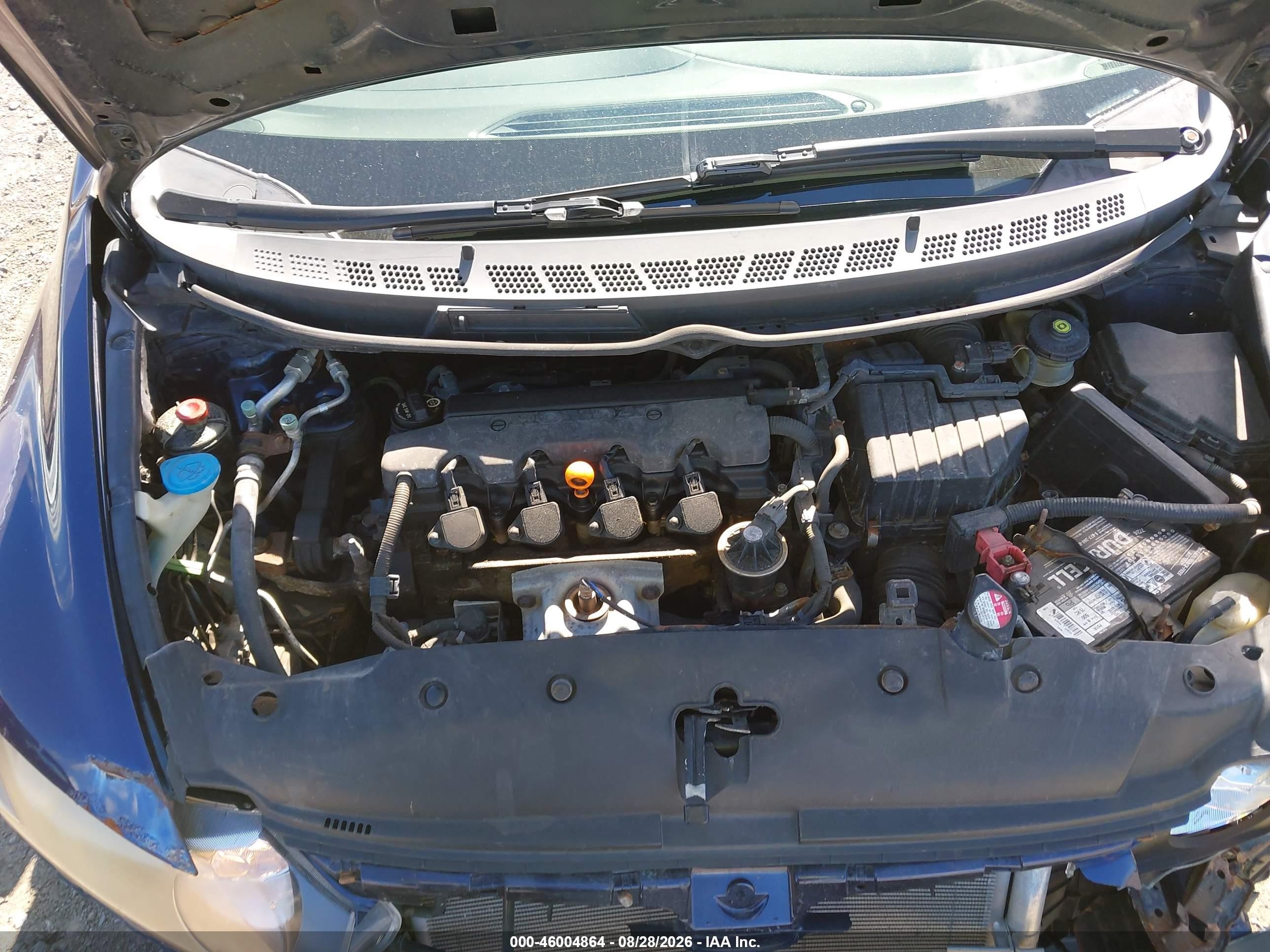 2006 Honda Civic Lx Blue vin: 1HGFA16586L120654